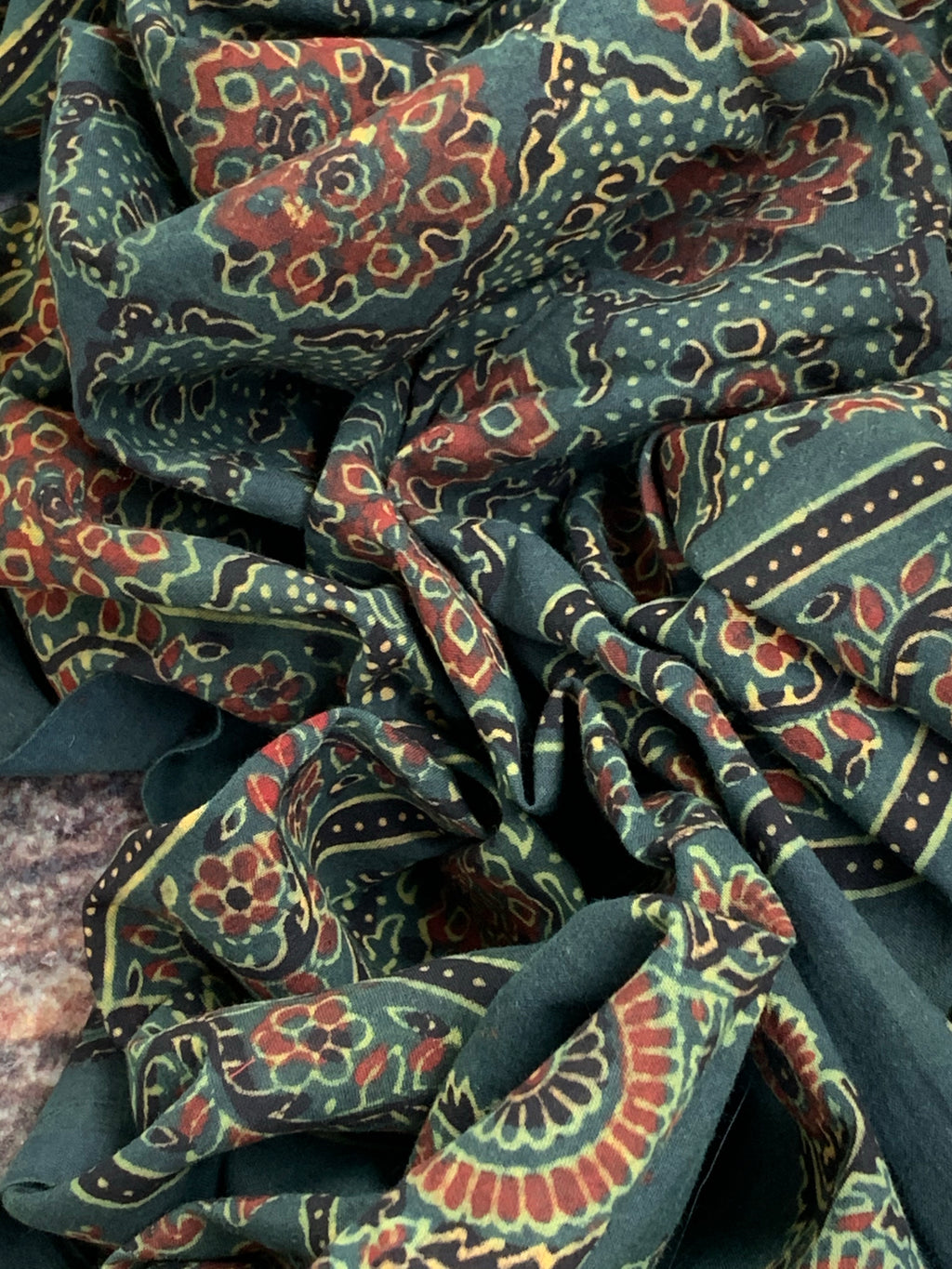 Handblock Ajrakh Cotton Suit