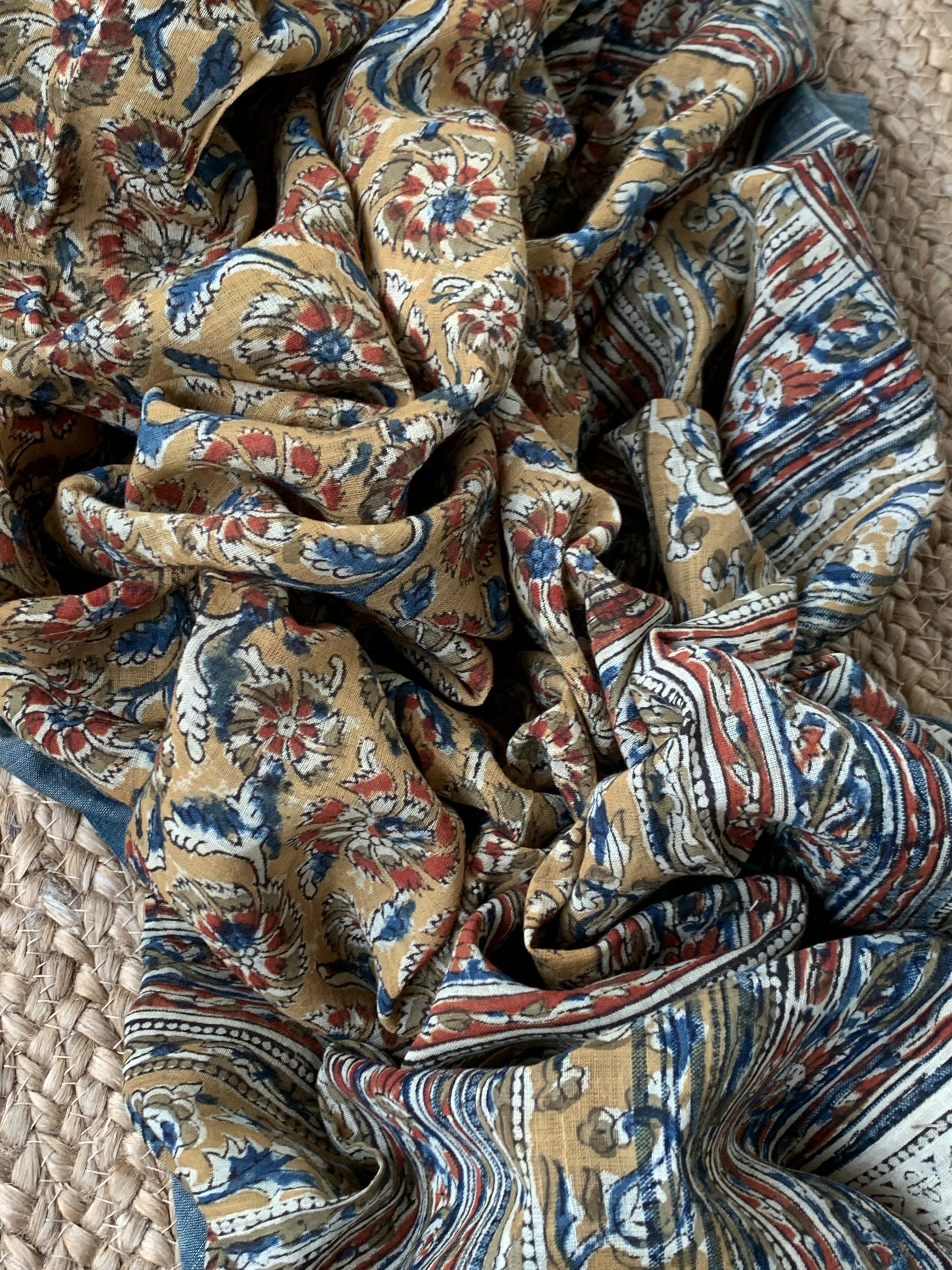 Handwoven Handcrafted Kalamkari Kurta Dupatta Set