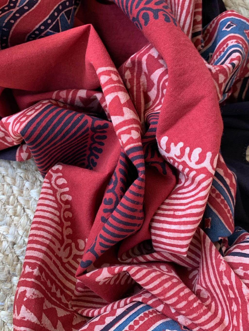 Natural Dyes Handblock Ajrakh Cotton Suit
