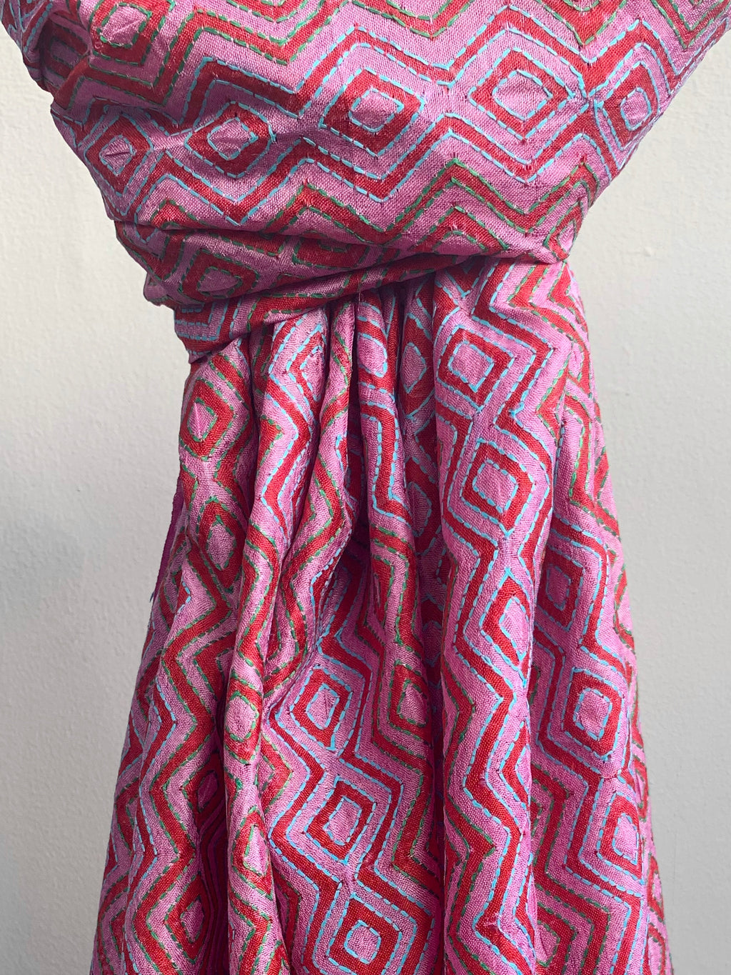 Handcrafted Kantha Cotton Silk Dupatta