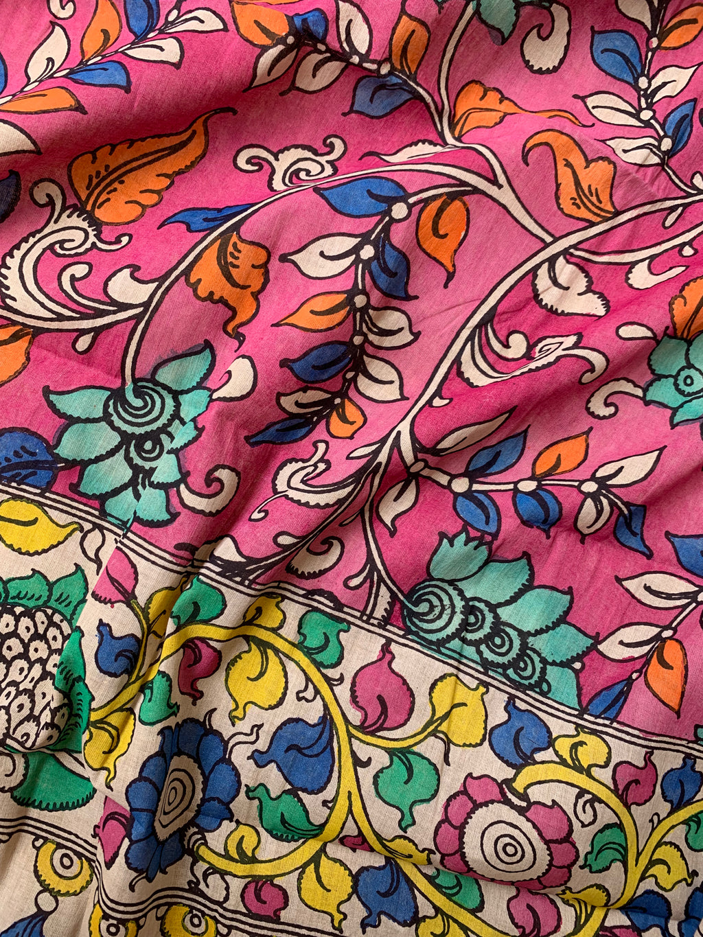 Handwoven Handcrafted Kalamkari Kurta Dupatta Set