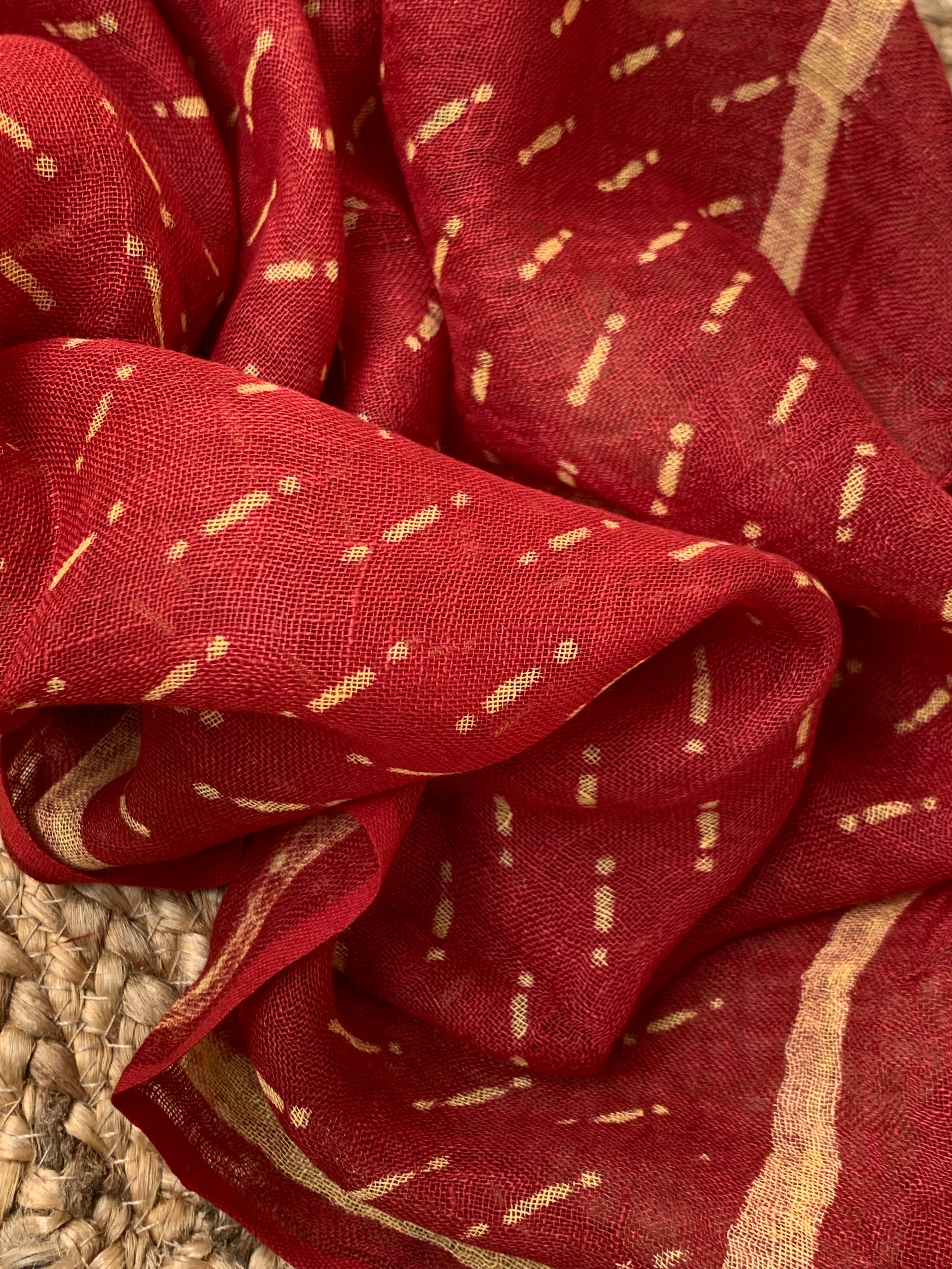 Handcrafted Linen Kurta Dupatta Set