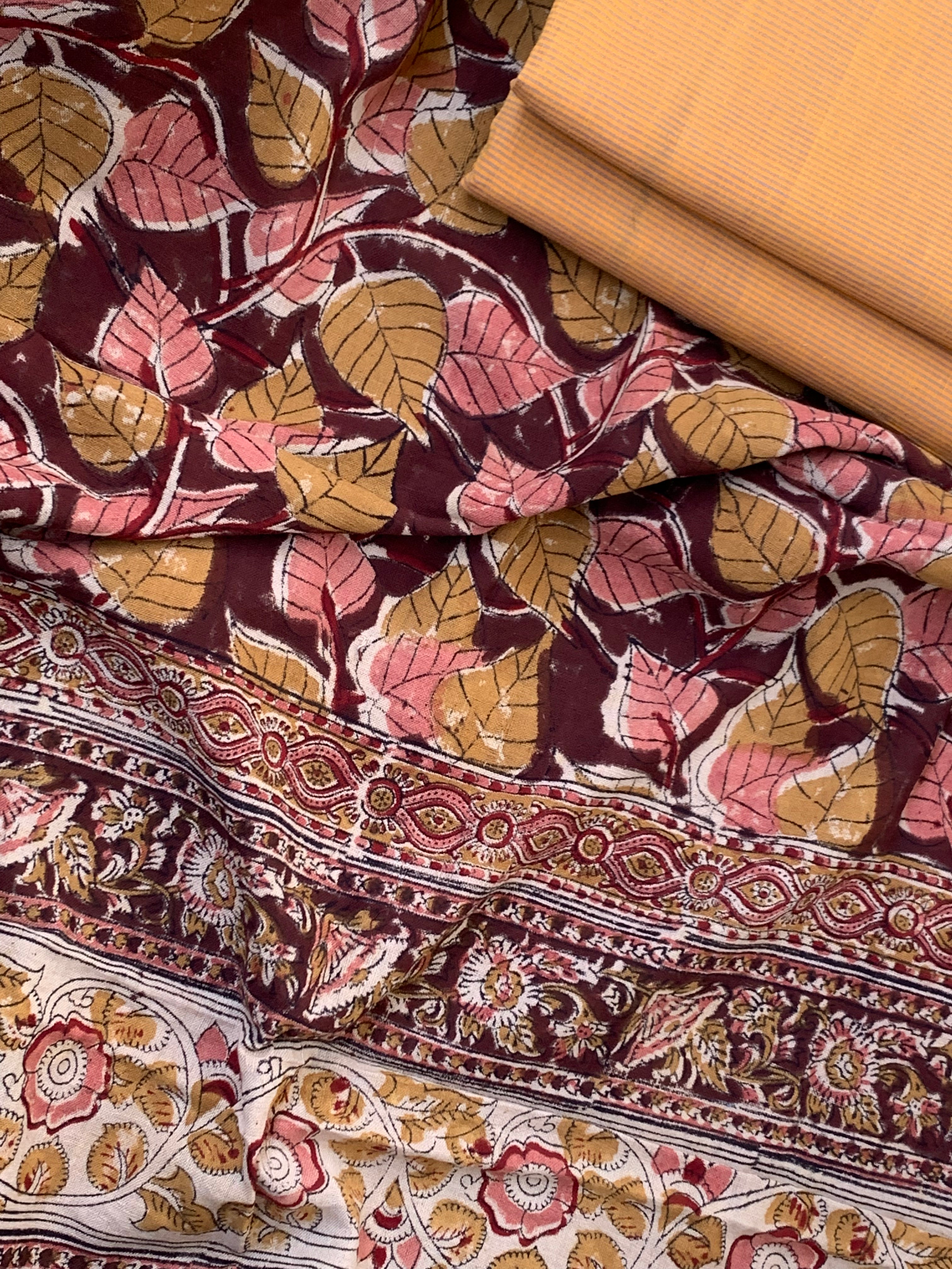 Handwoven Handcrafted Kalamkari Kurta Dupatta Set