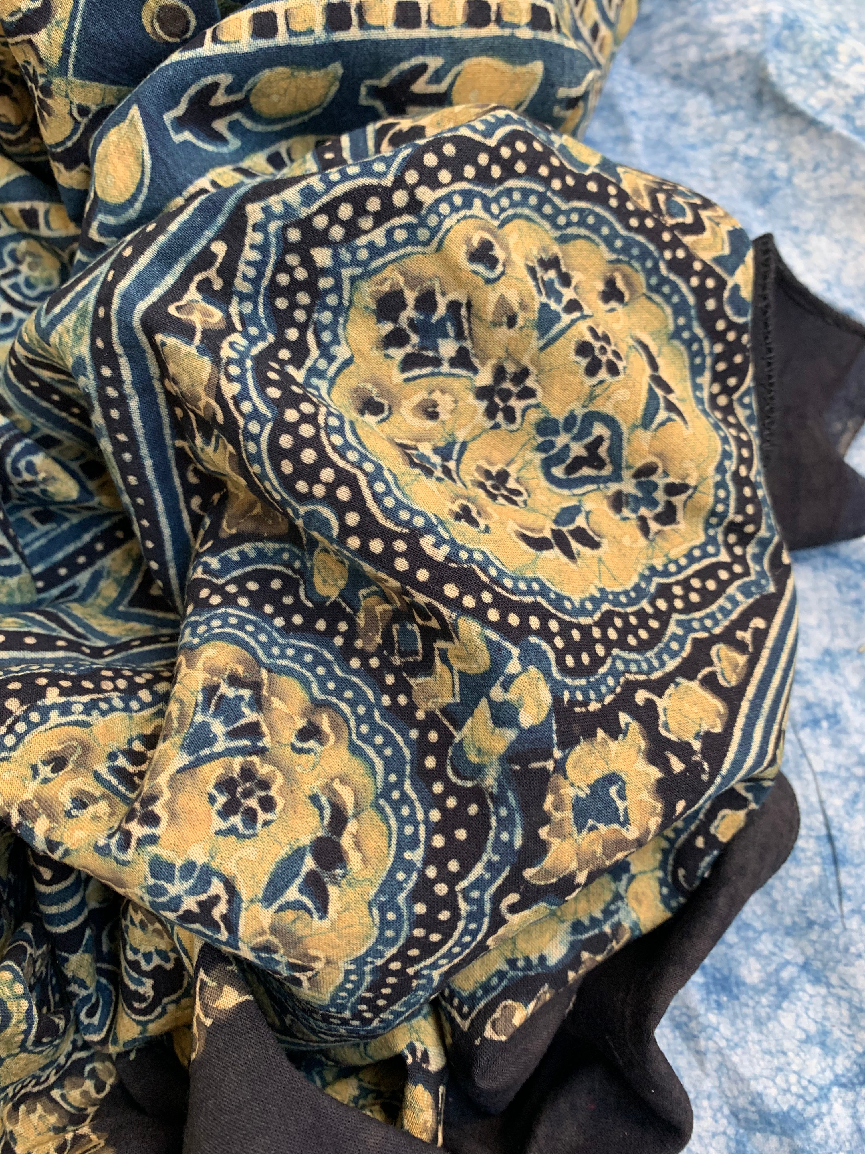 Natural Dyes Handblock Ajrakh Cotton Suit