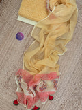 Pastel Yellow Handcrafted Kota Suit