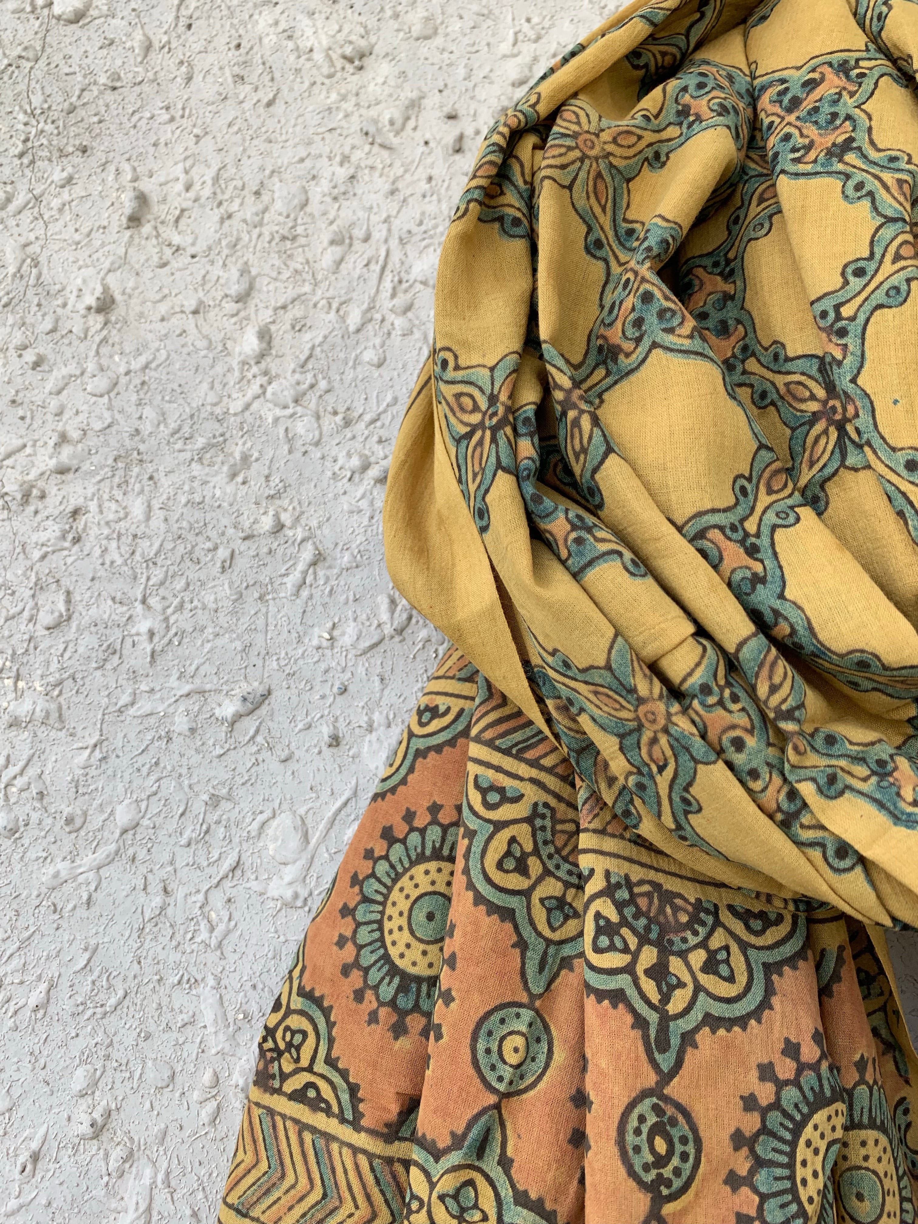 Handblock Ajrakh Dupatta