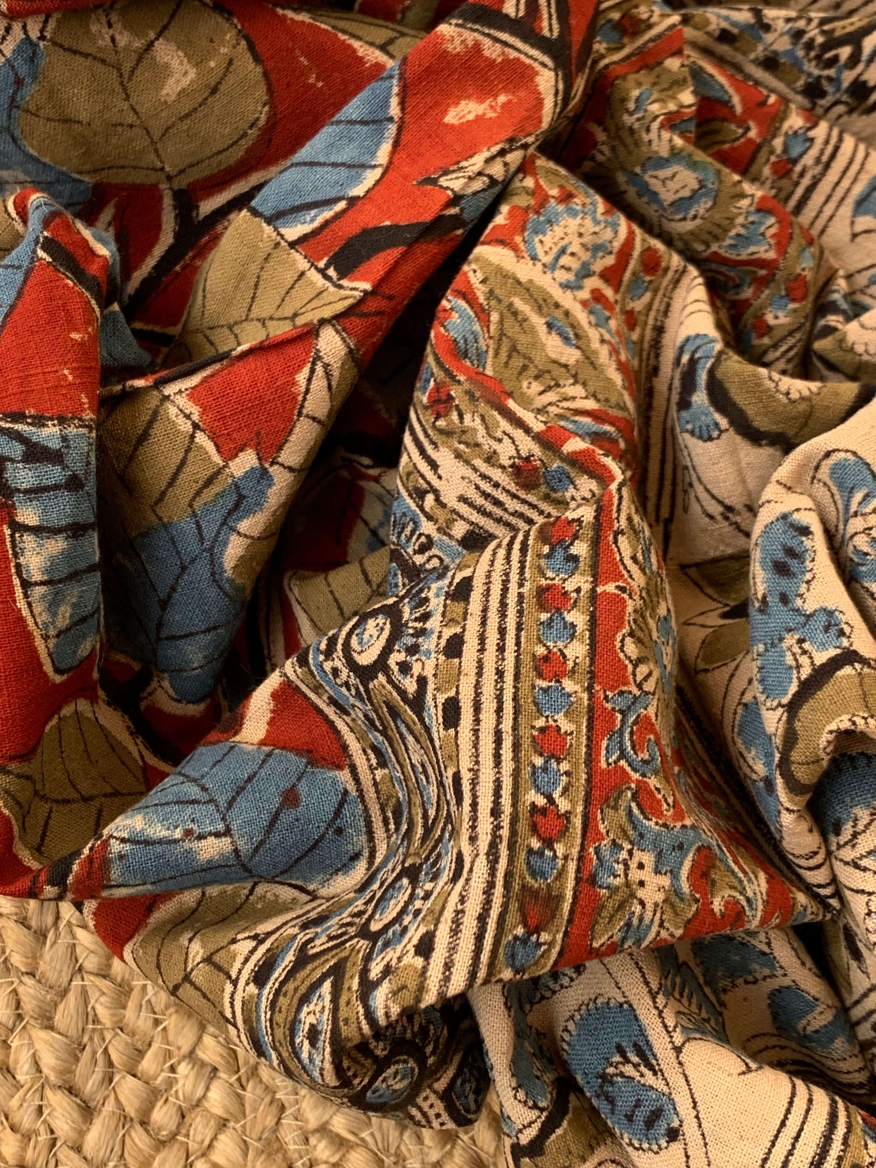 Handwoven Handcrafted Kalamkari Kurta Dupatta Set