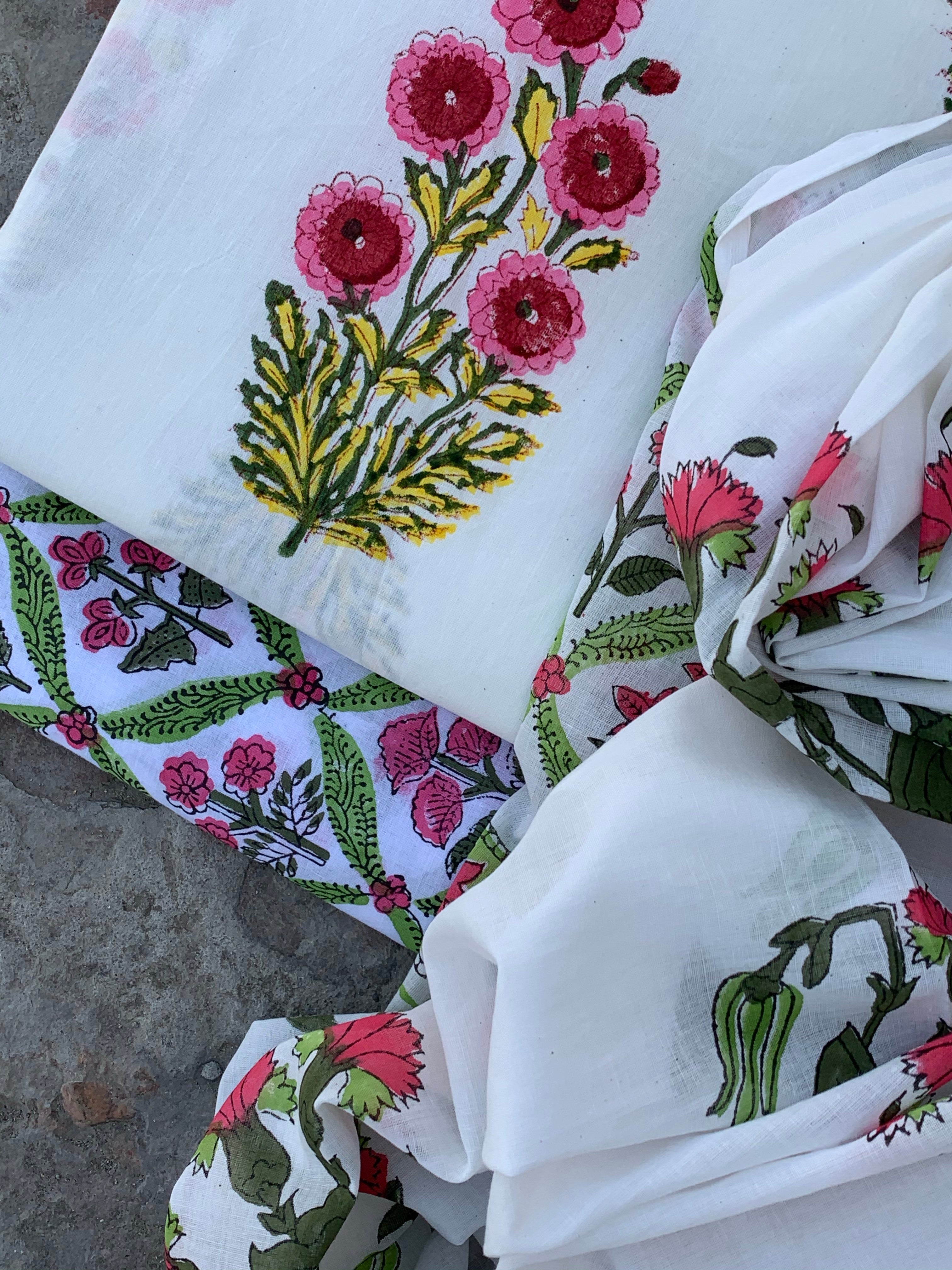 Handblock Cotton Suit
