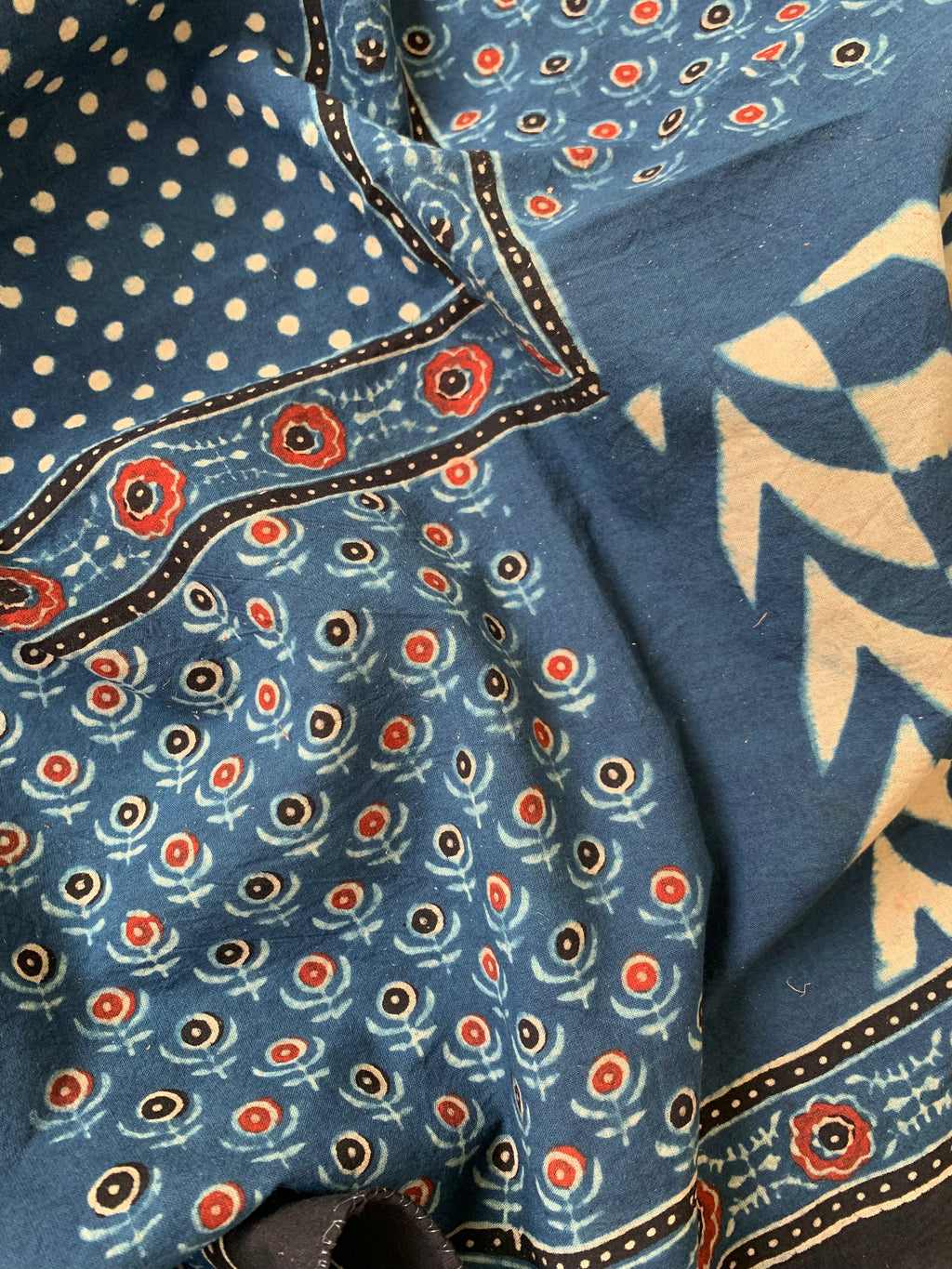 Handblock Ajrakh Cotton Suit