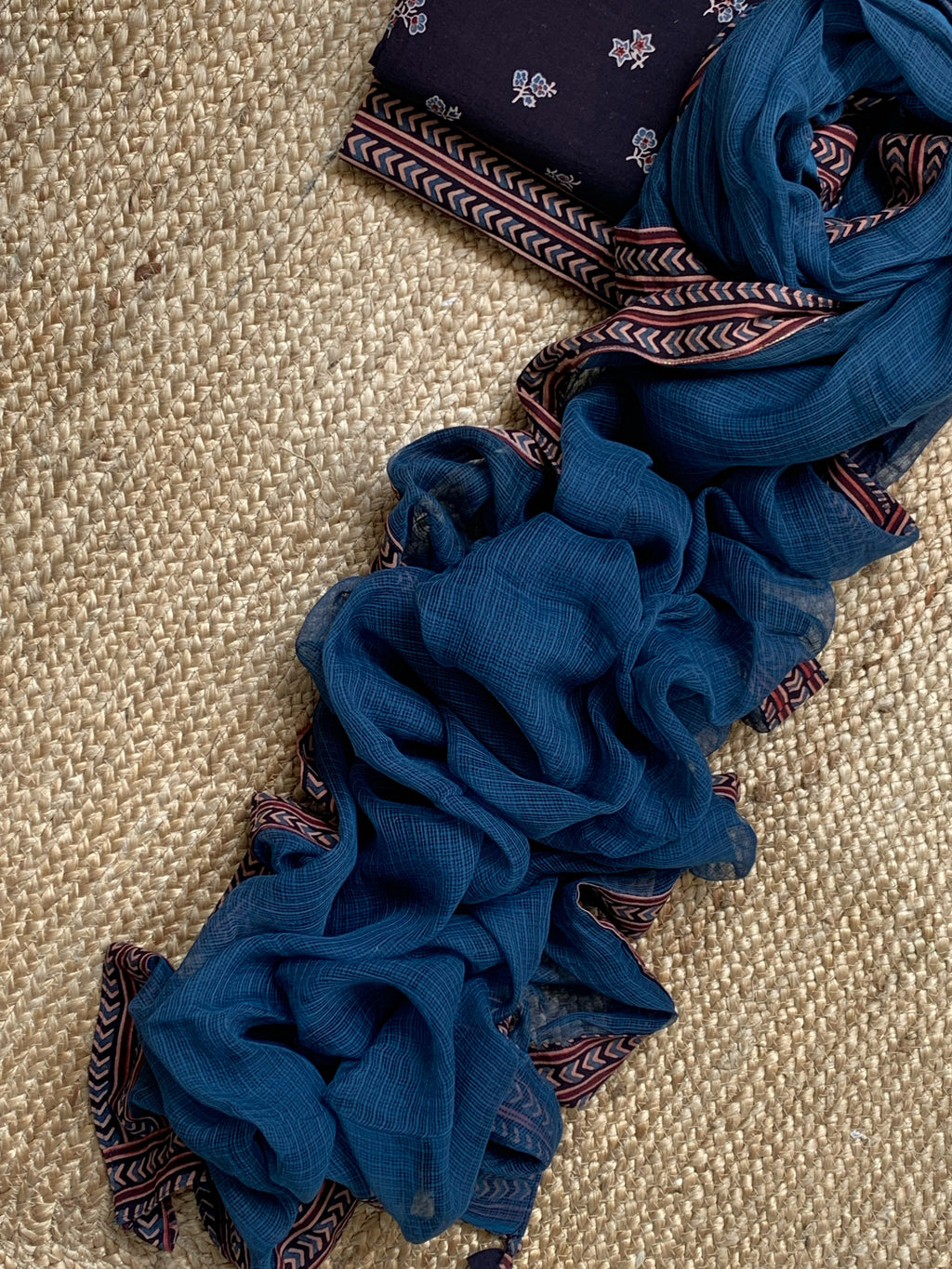 Handblock Ajrakh Kota Suit