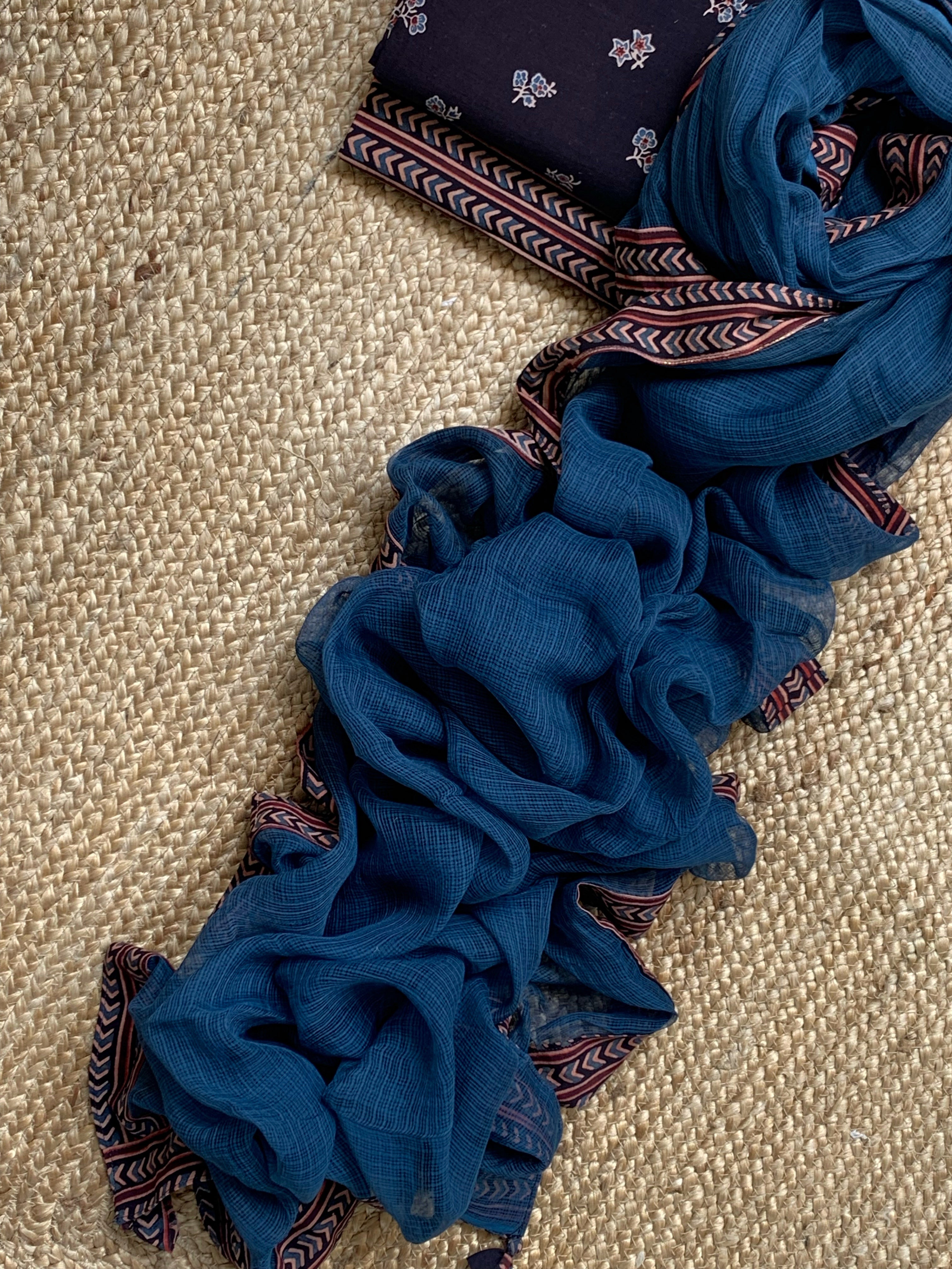 Handblock Ajrakh Kota Suit
