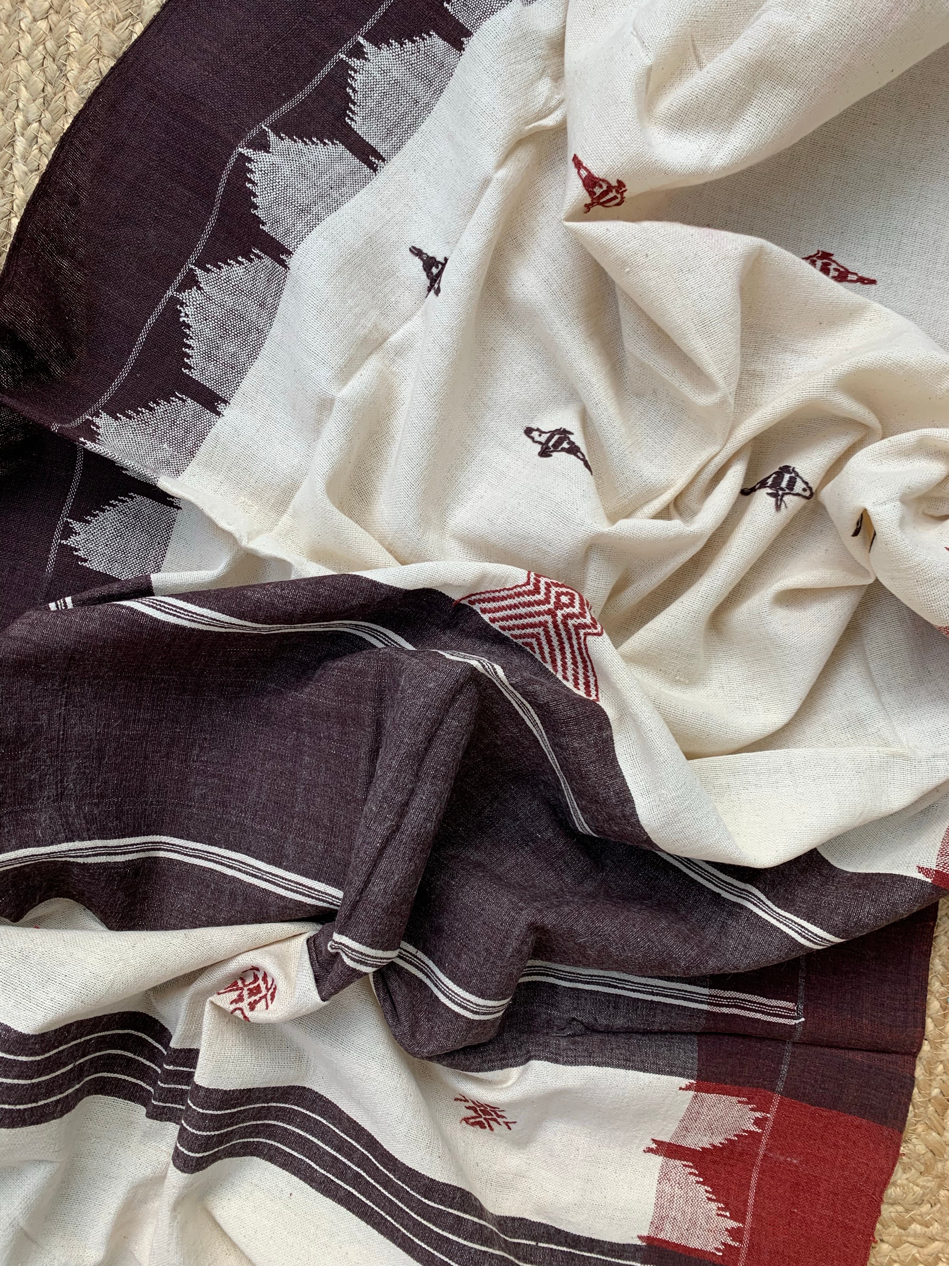 Handspun Handwoven Kotpad Kurta Dupatta Set