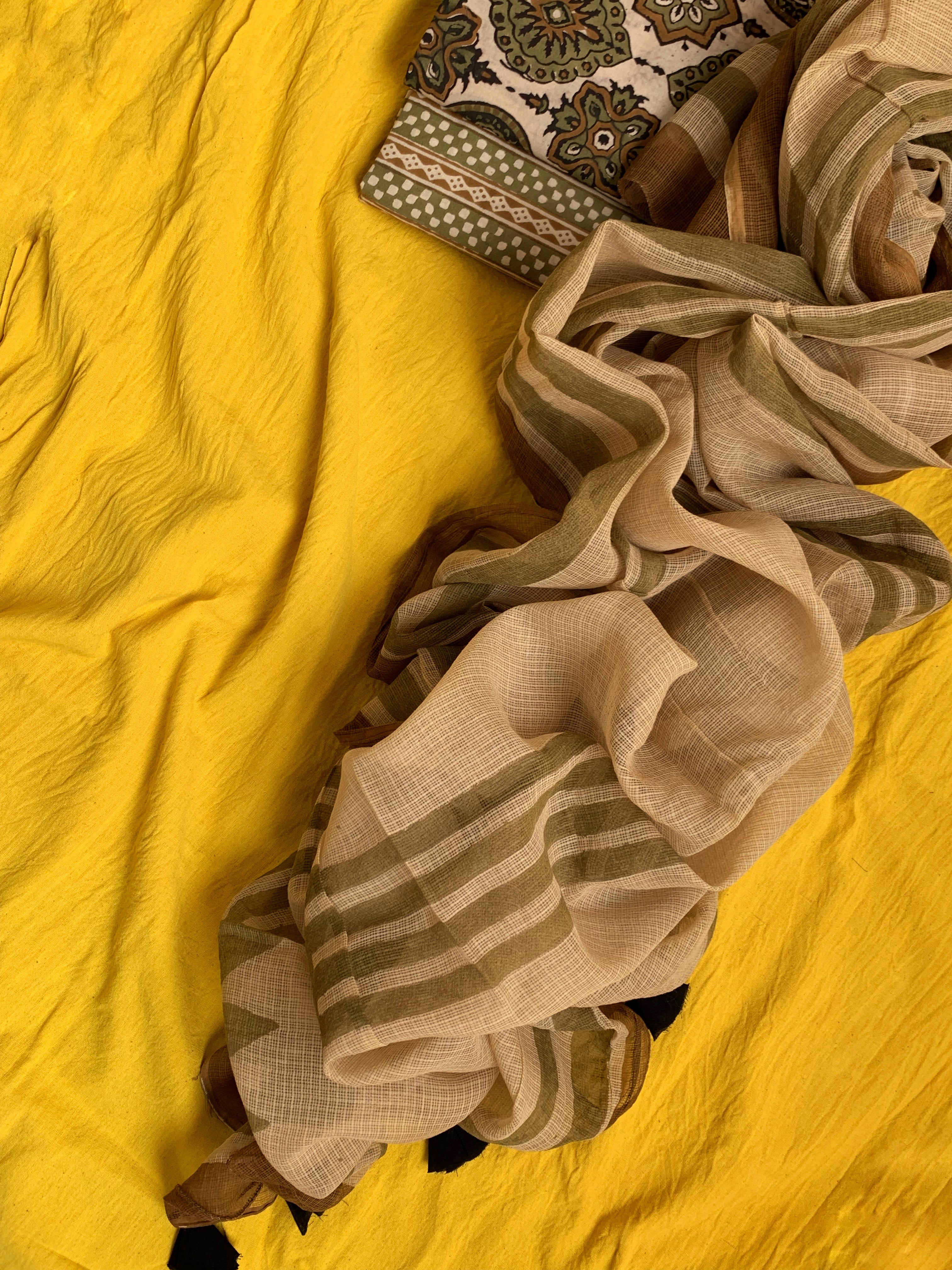 Handcrafted Cotton Kota Dupatta Suit