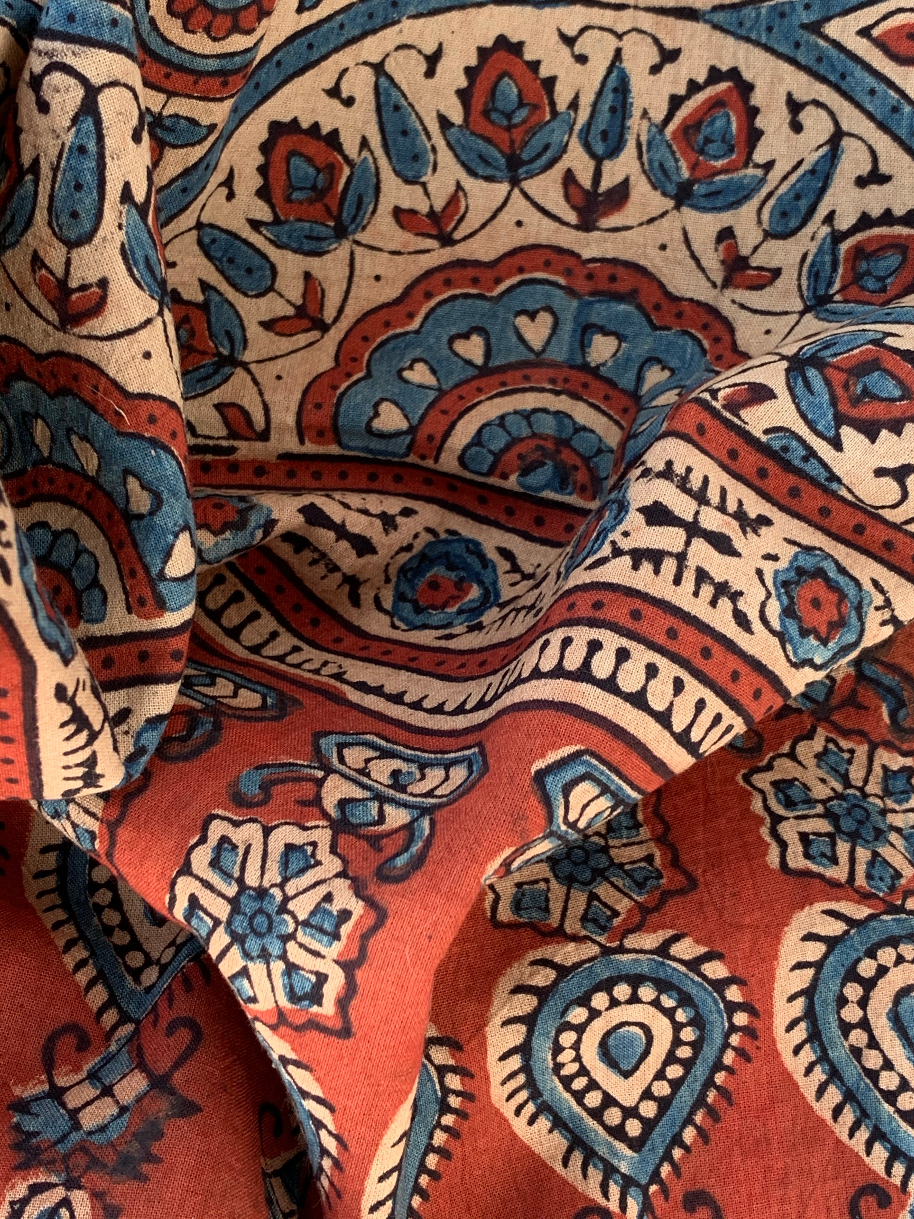 Handblock Ajrakh Dupatta