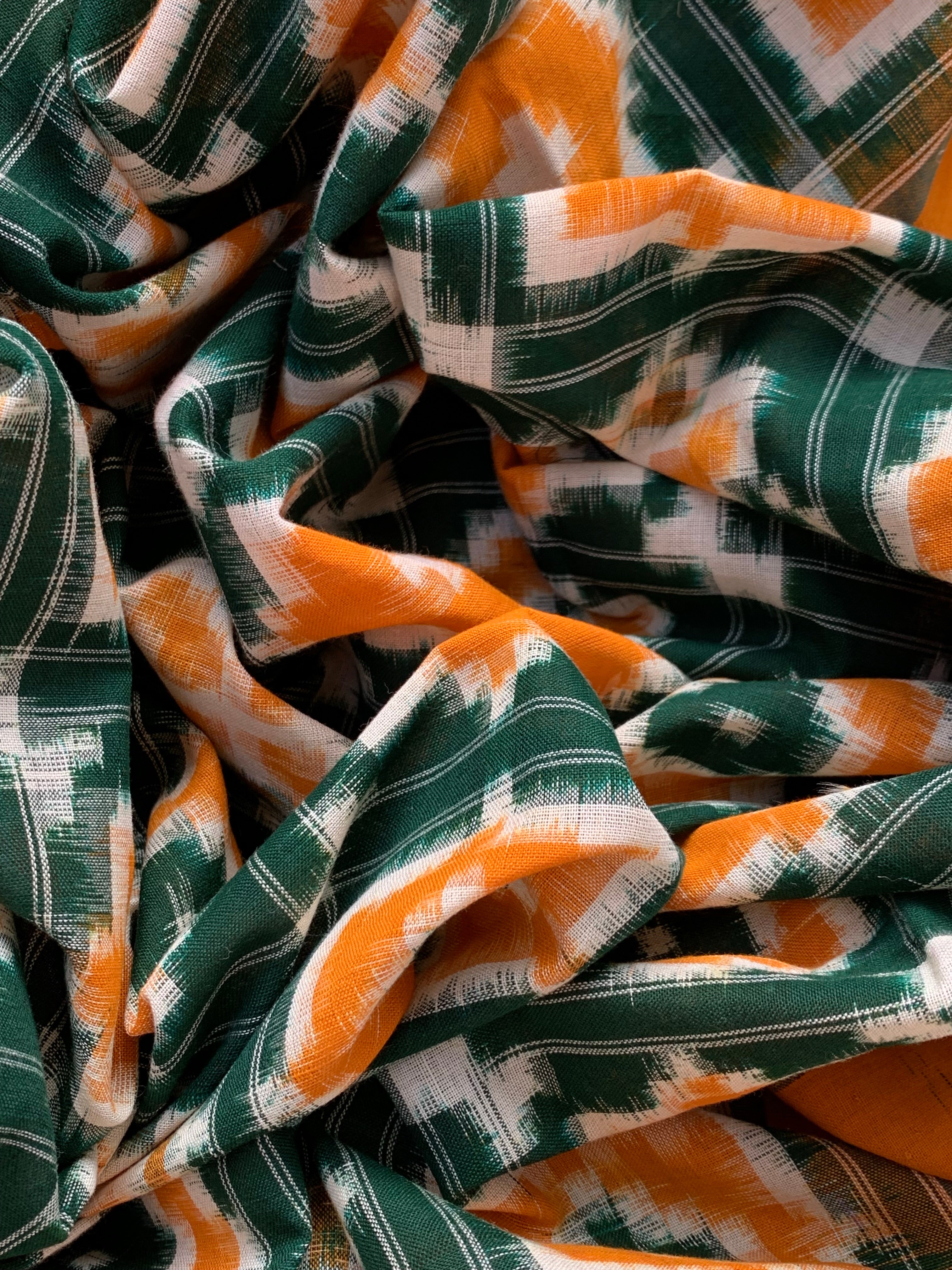 Handwoven Double Ikat Kurta  Dupatta set