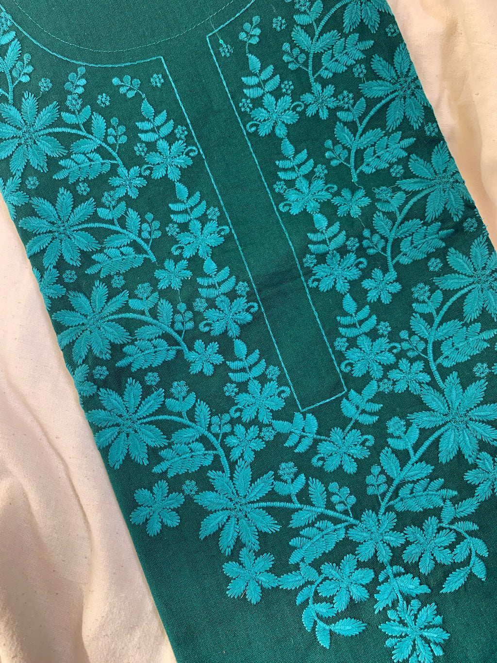 Hand Machine Embroidered Kurta