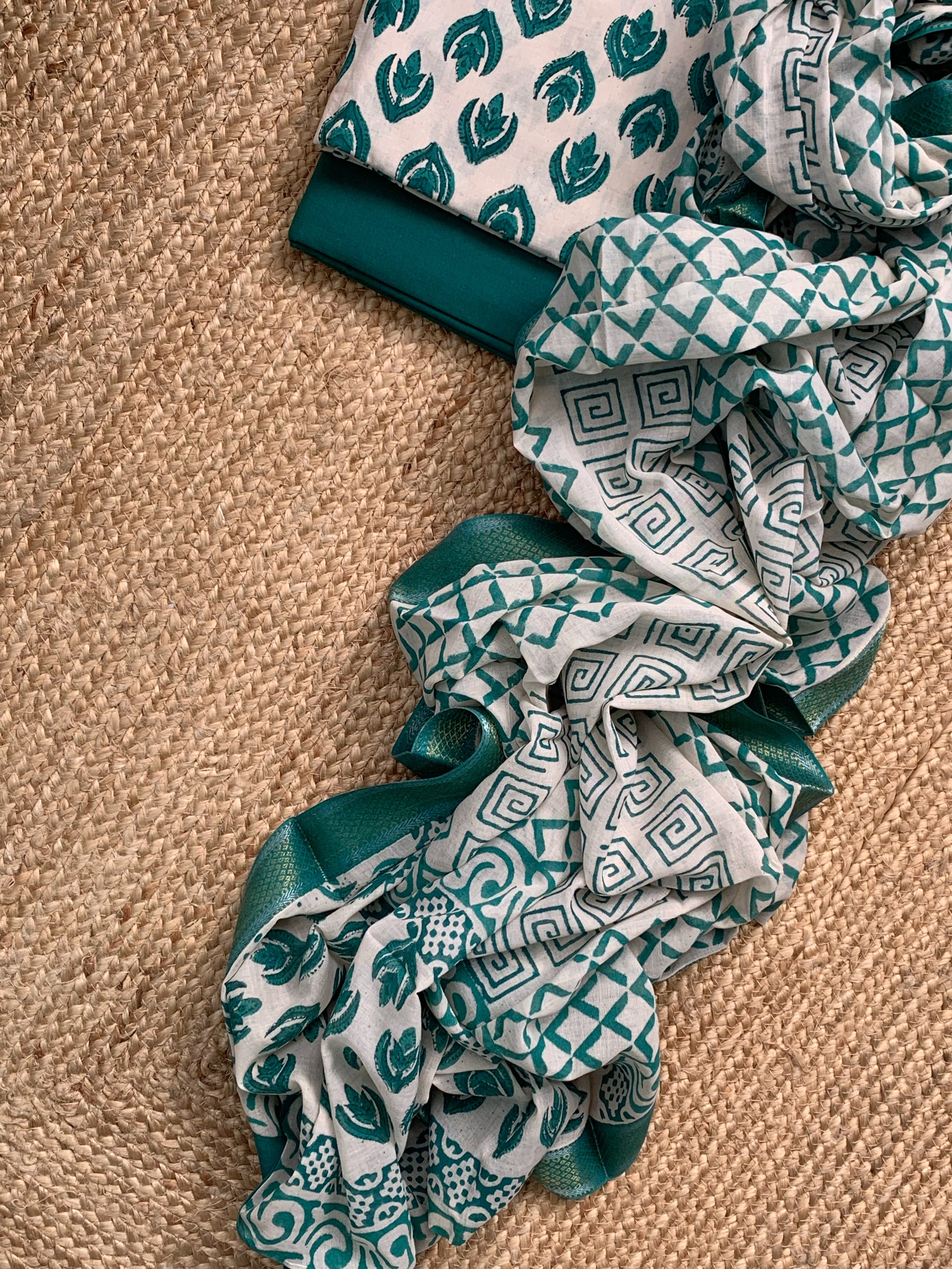 Handblock Cotton Suit