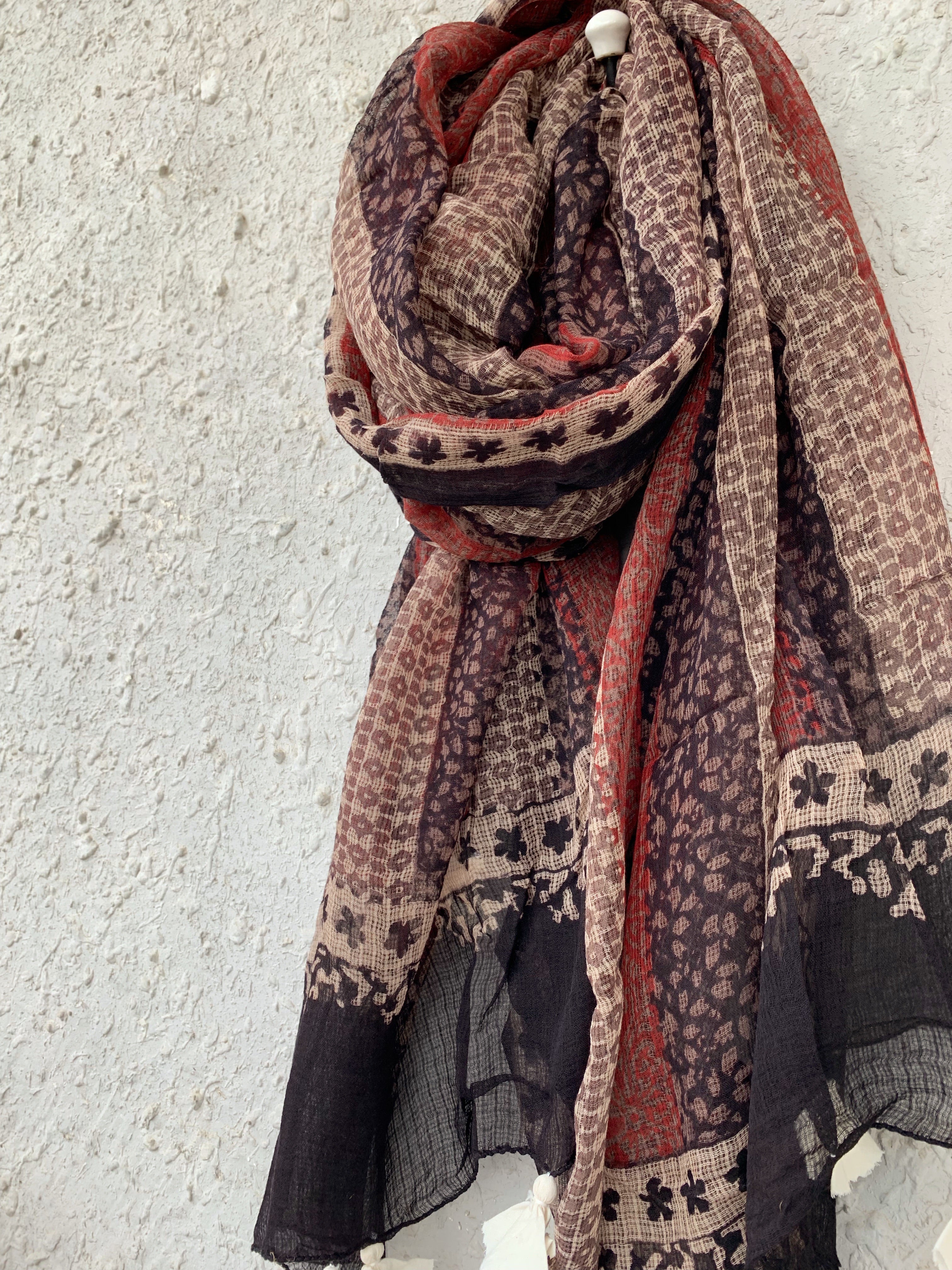 Handblock Ajrakh Kota Dupatta