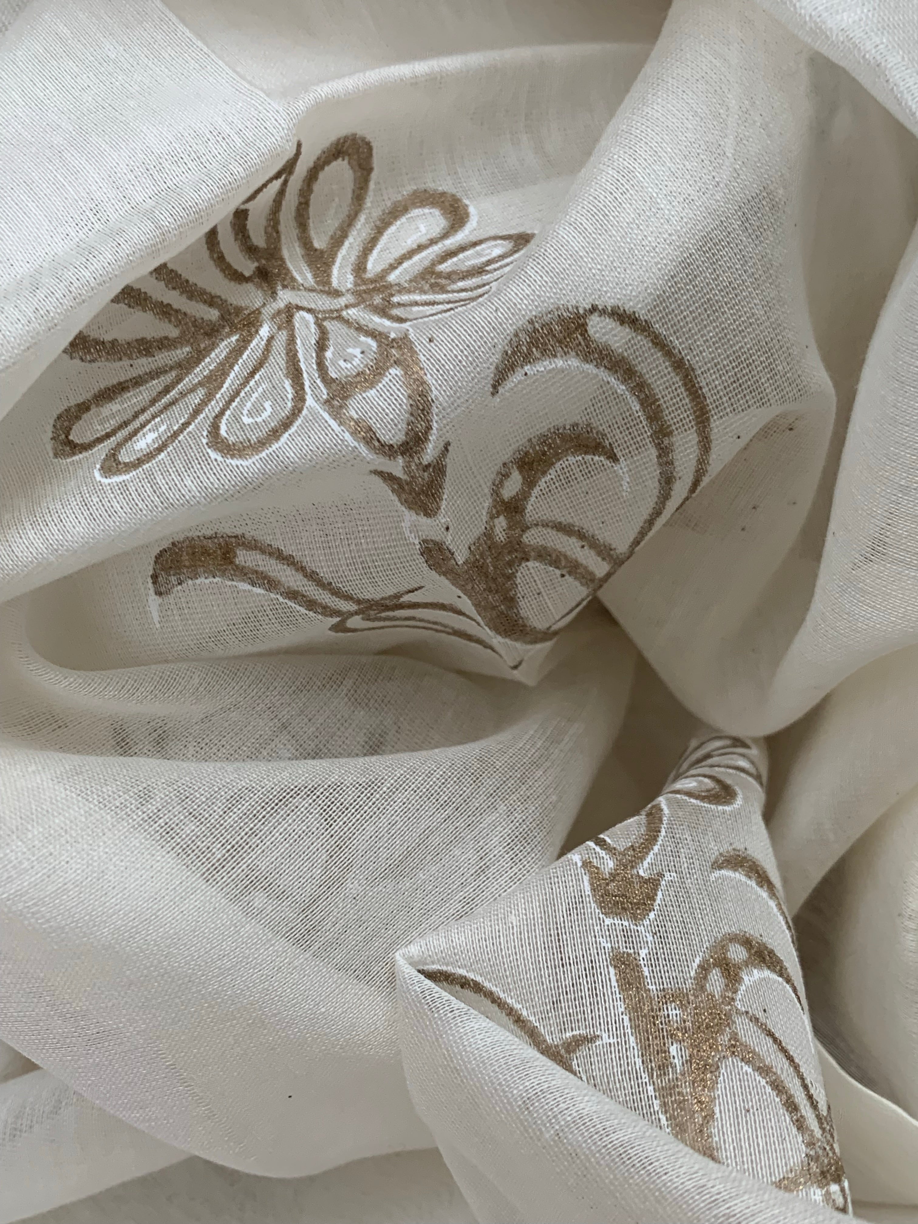 Handblock Chanderi Silk Cotton Suit