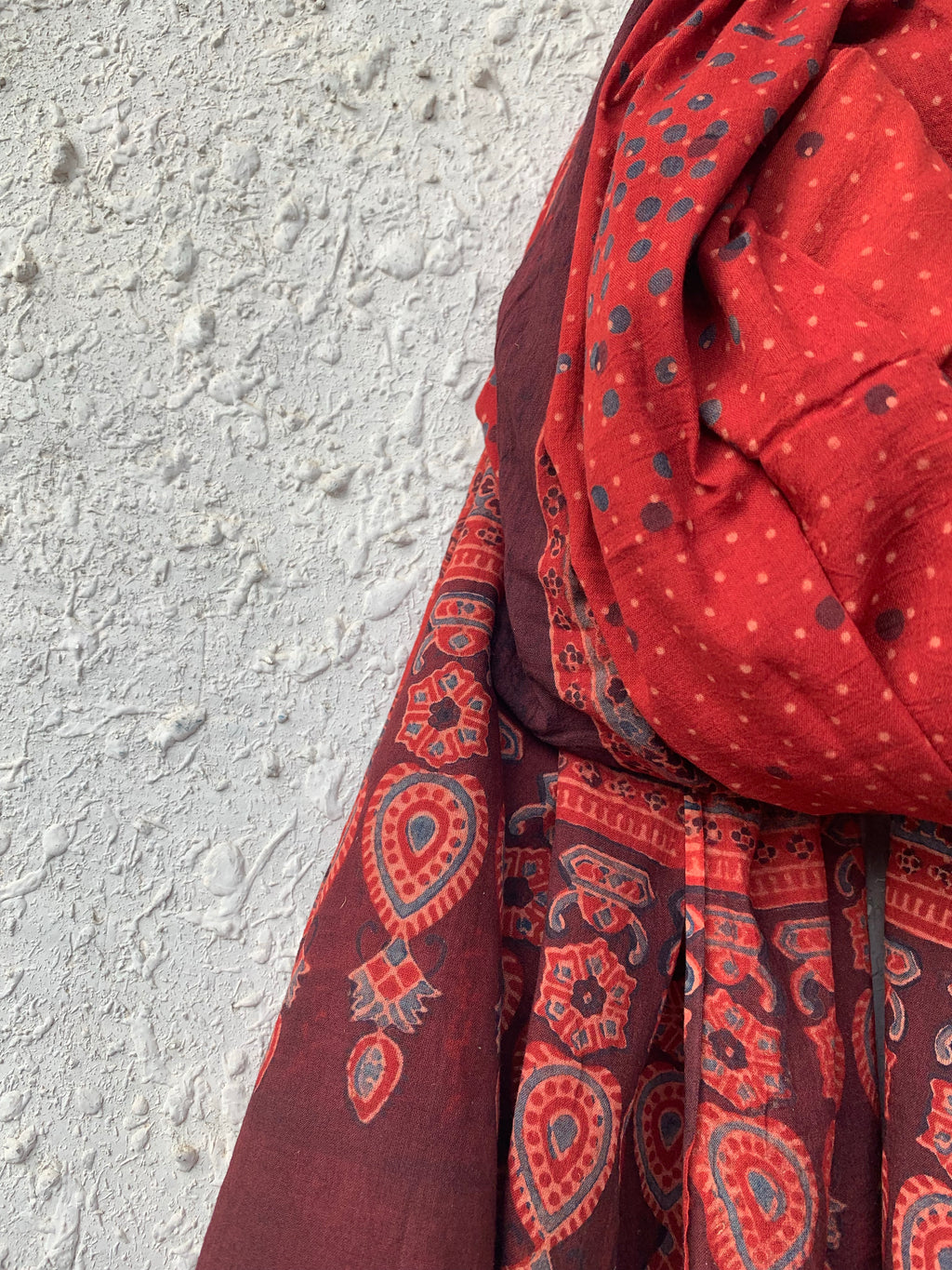Handblock Ajrakh Dupatta