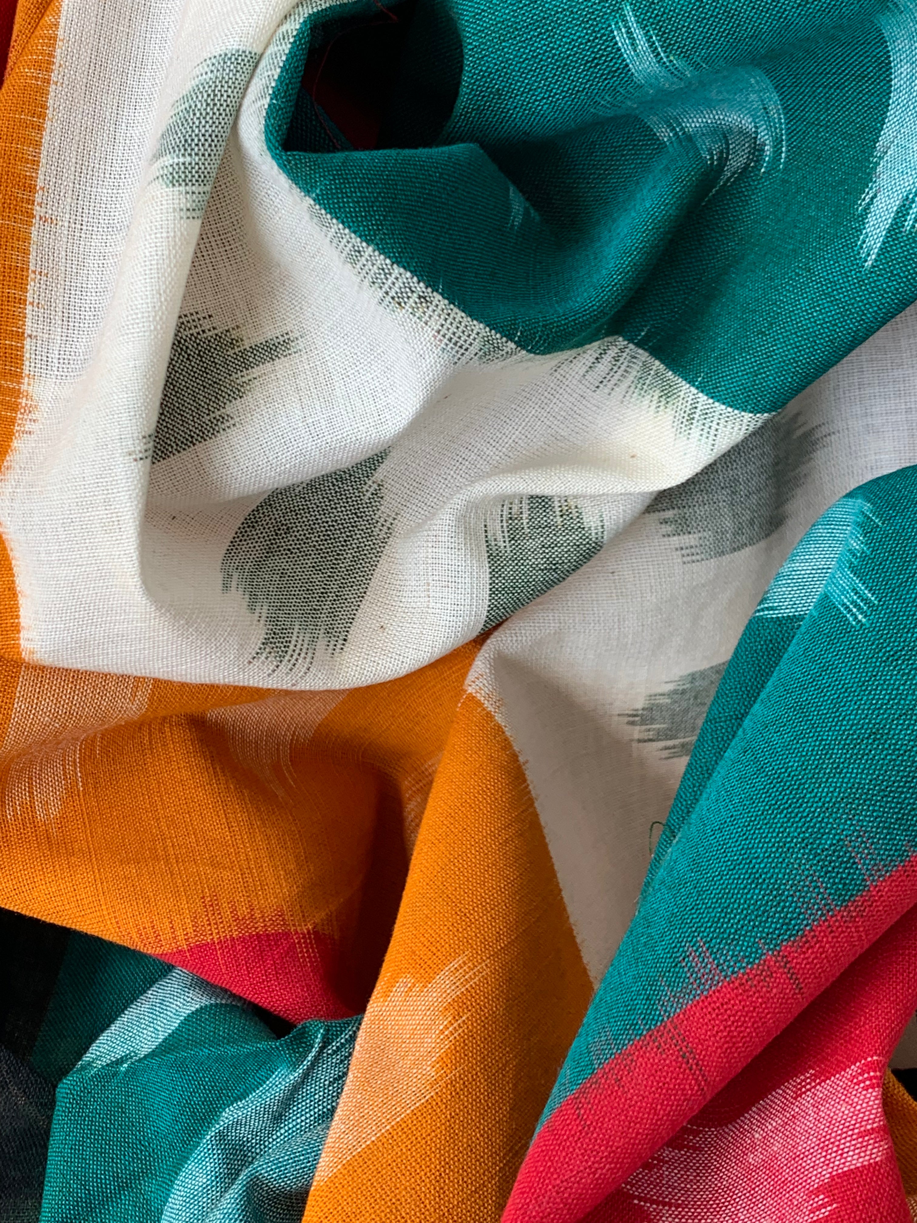 Handwoven Double Ikat Kurta Dupatta Set
