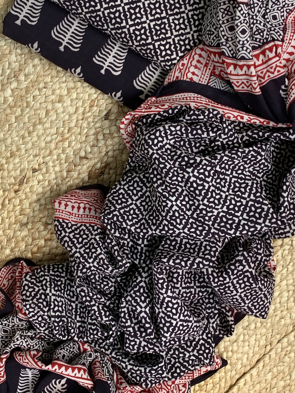 Natural Dyed Bagh Handblock Cotton Suit