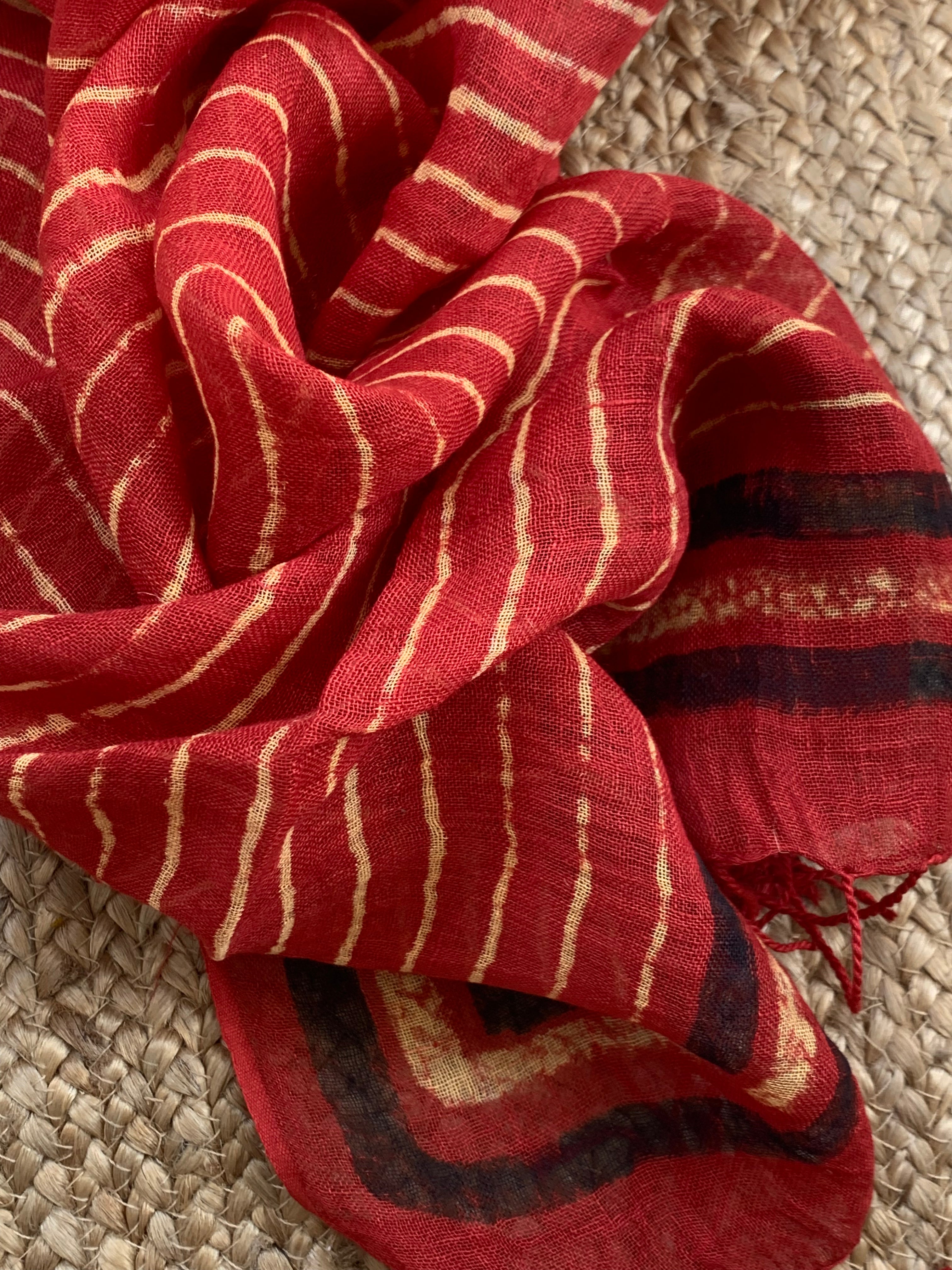 Handcrafted Linen dupatta