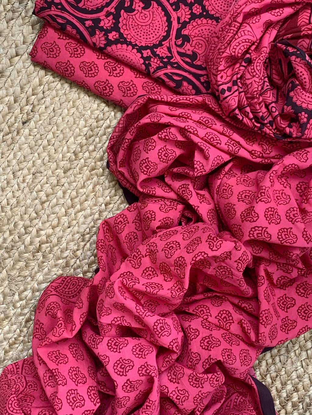 Natural Dyed Bagh Block Print Cotton Suit