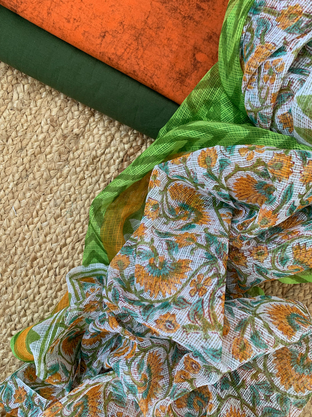 Handblock Cotton Kota Suit
