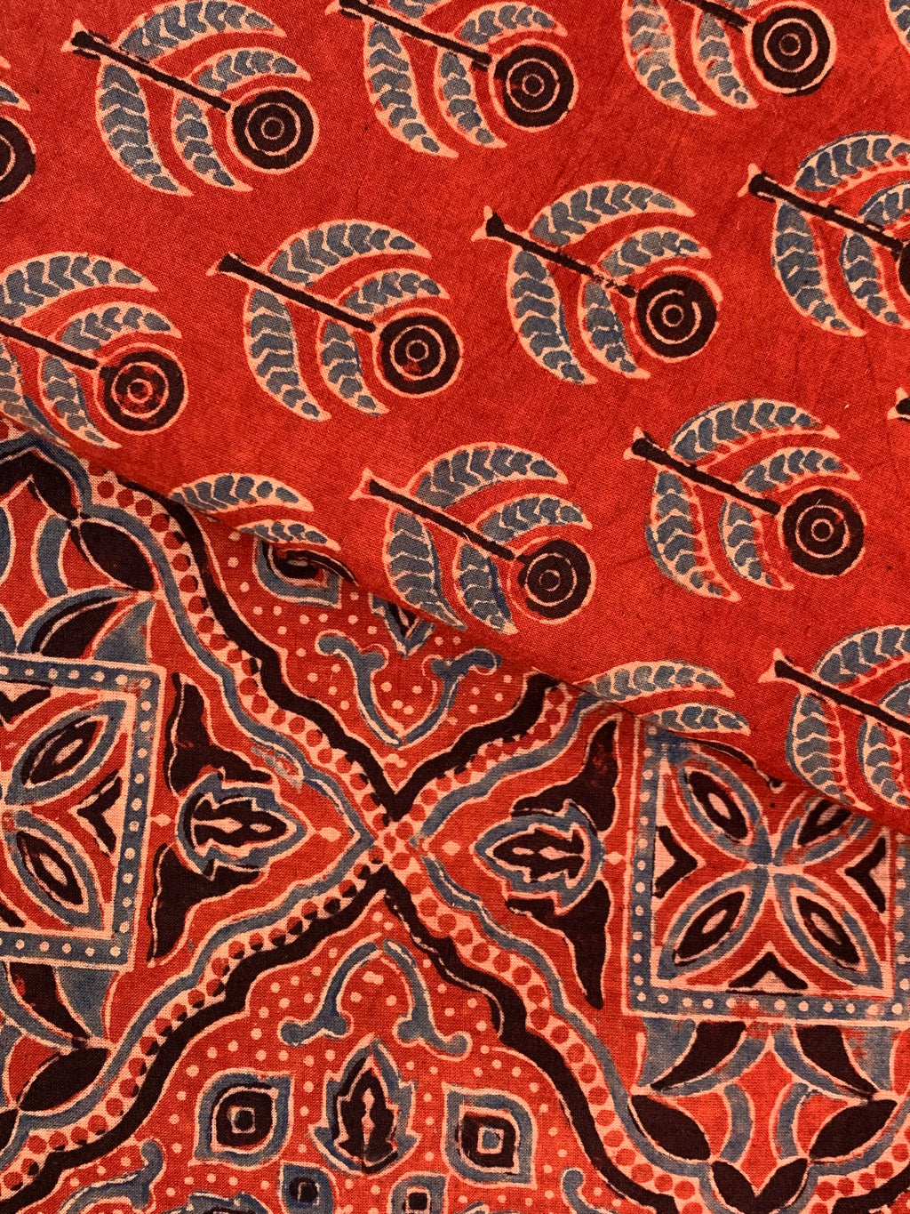 Natural Dyes Handblock Ajrakh Cotton Suit