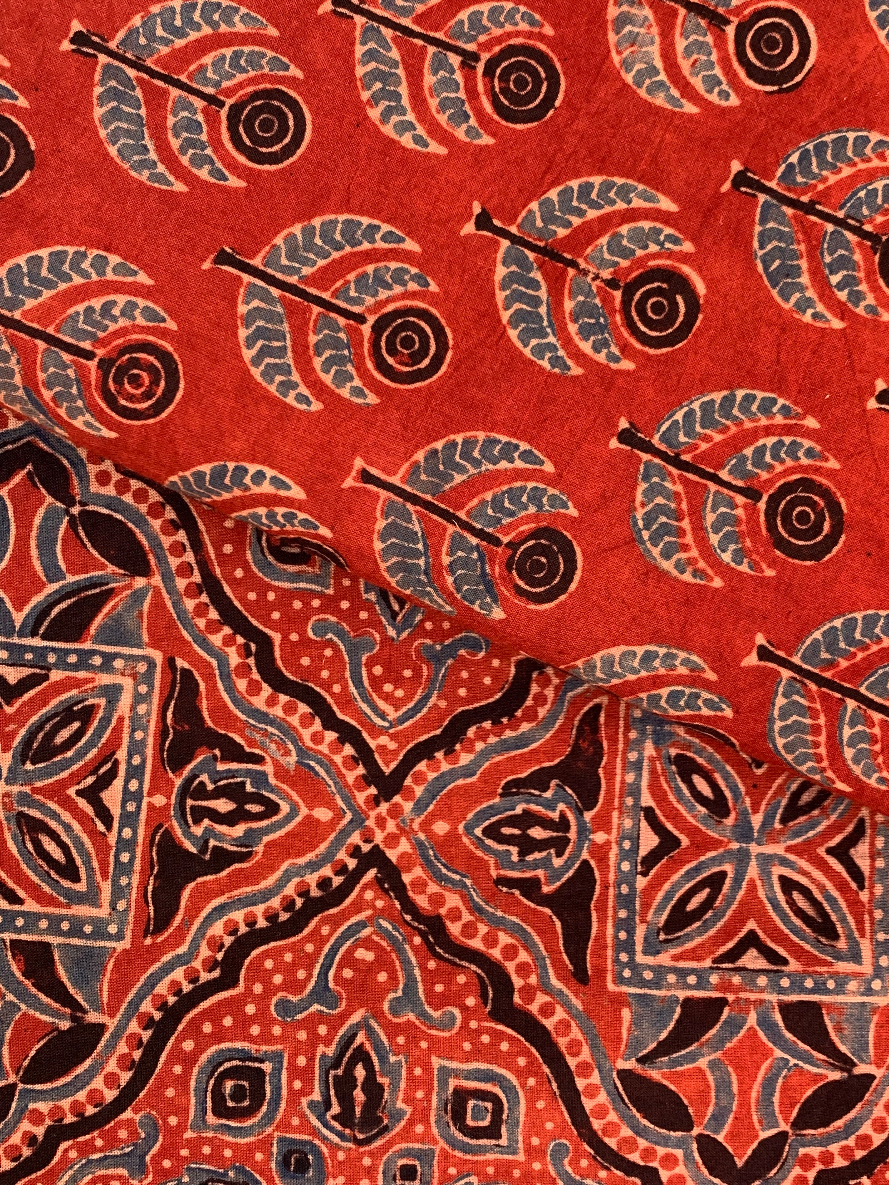 Natural Dyes Handblock Ajrakh Cotton Suit