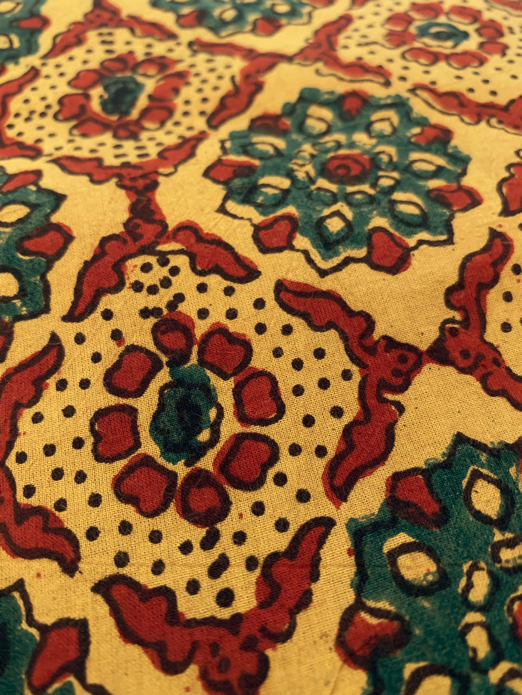 Hand Block Printed Ajrakh Natural Dyed Cotton Fabric Kurta Bottom Set