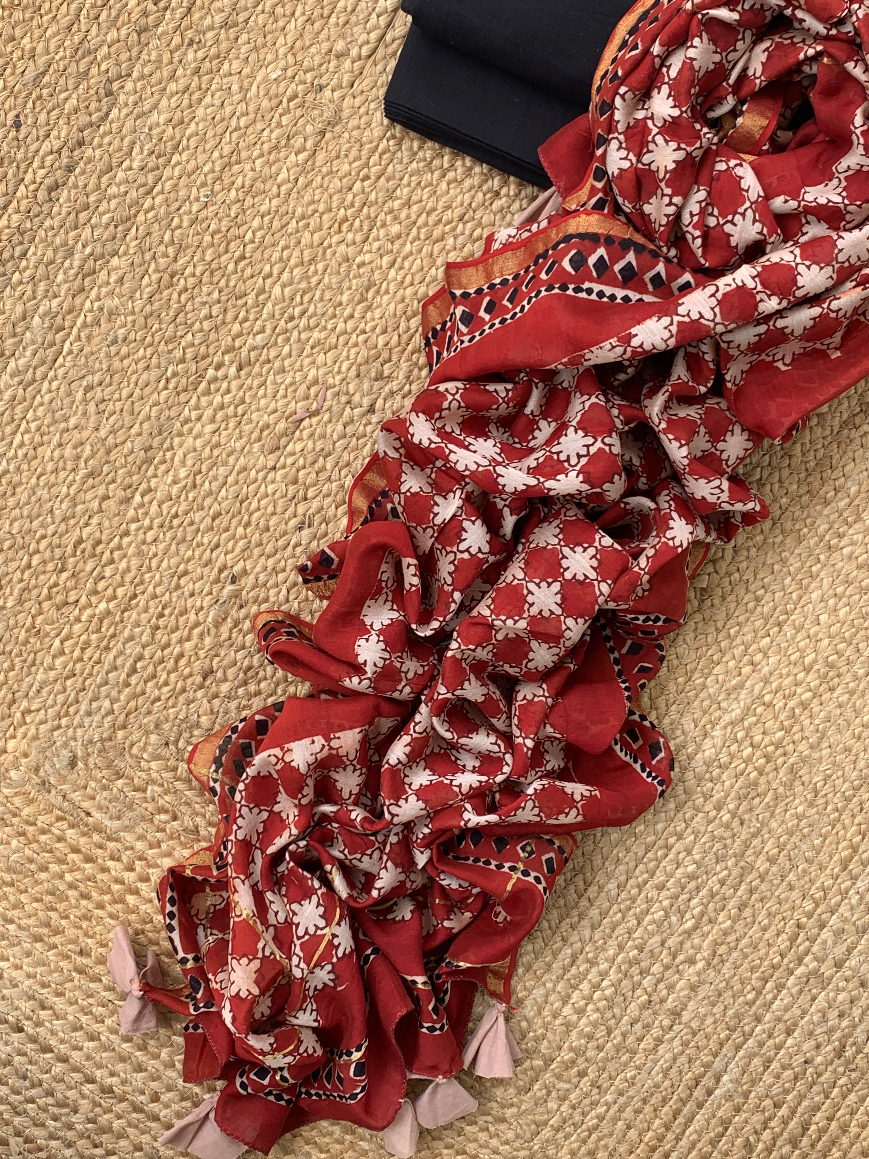Handcrafted Cotton Chanderi Suit