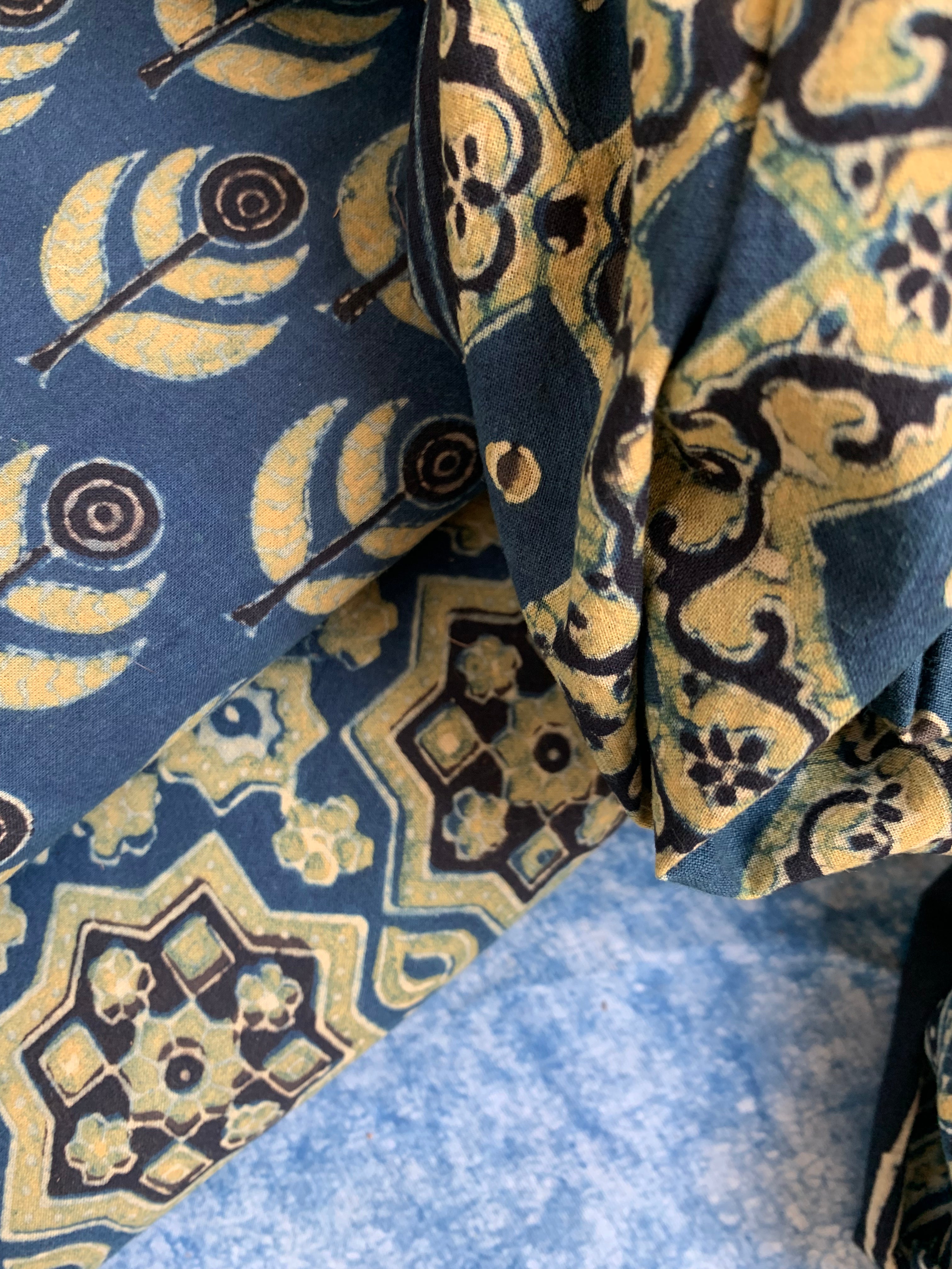 Natural Dyes Handblock Ajrakh Cotton Suit
