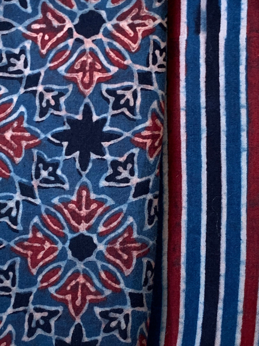 Handblock Ajrakh Cotton Kota Suit