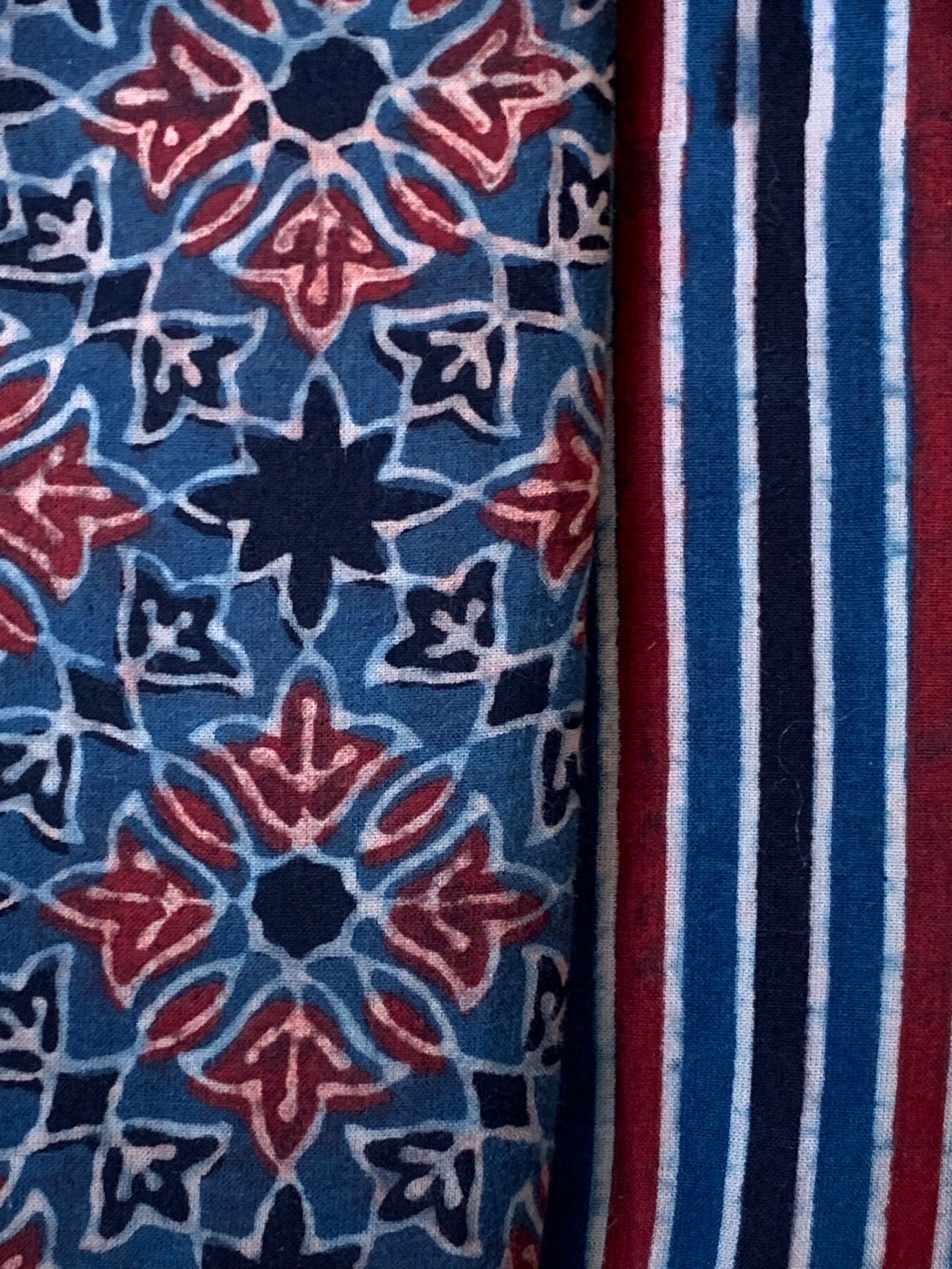 Handblock Ajrakh Cotton Kota Suit