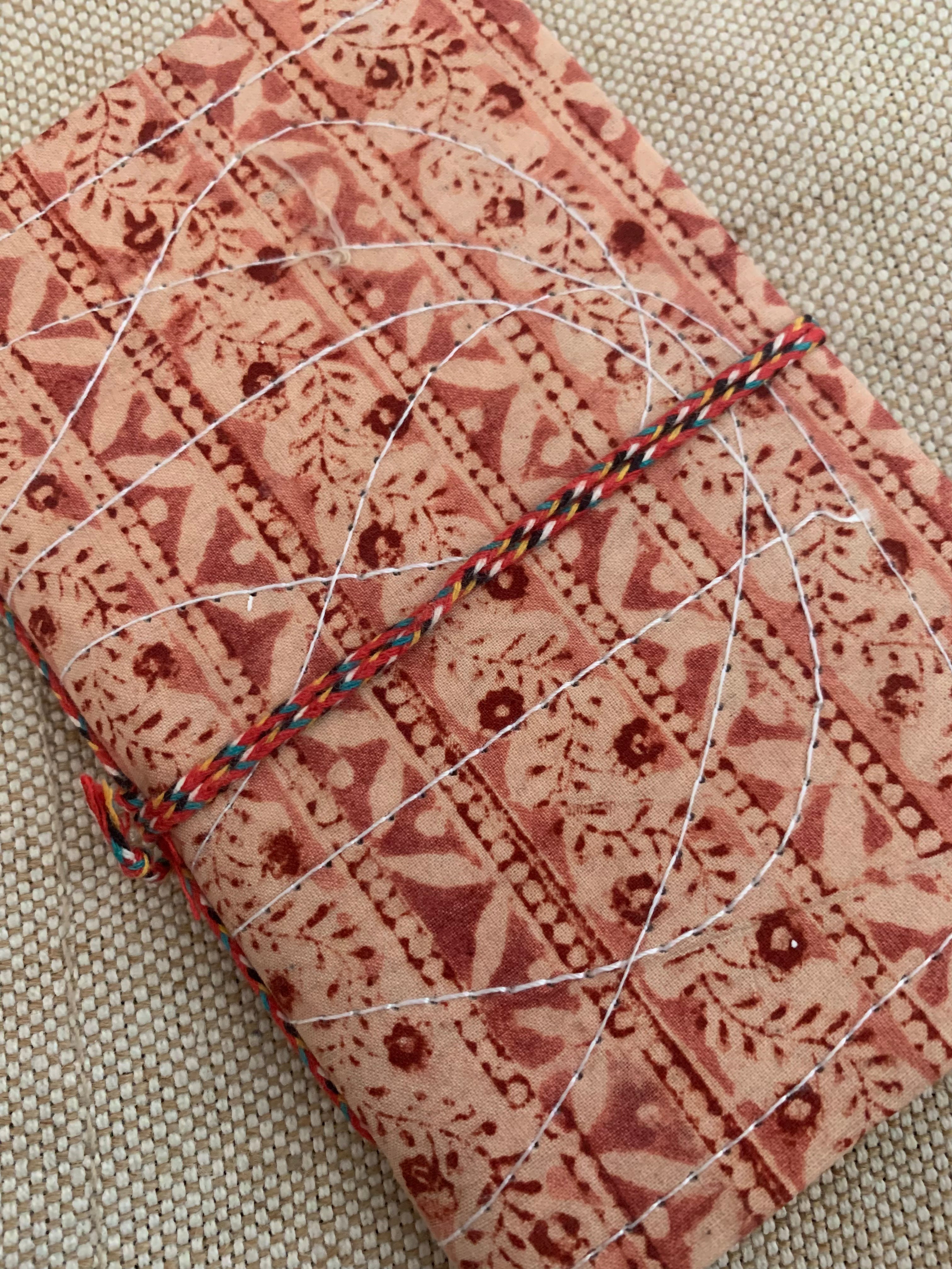 Block Print Fabric Cover Diary