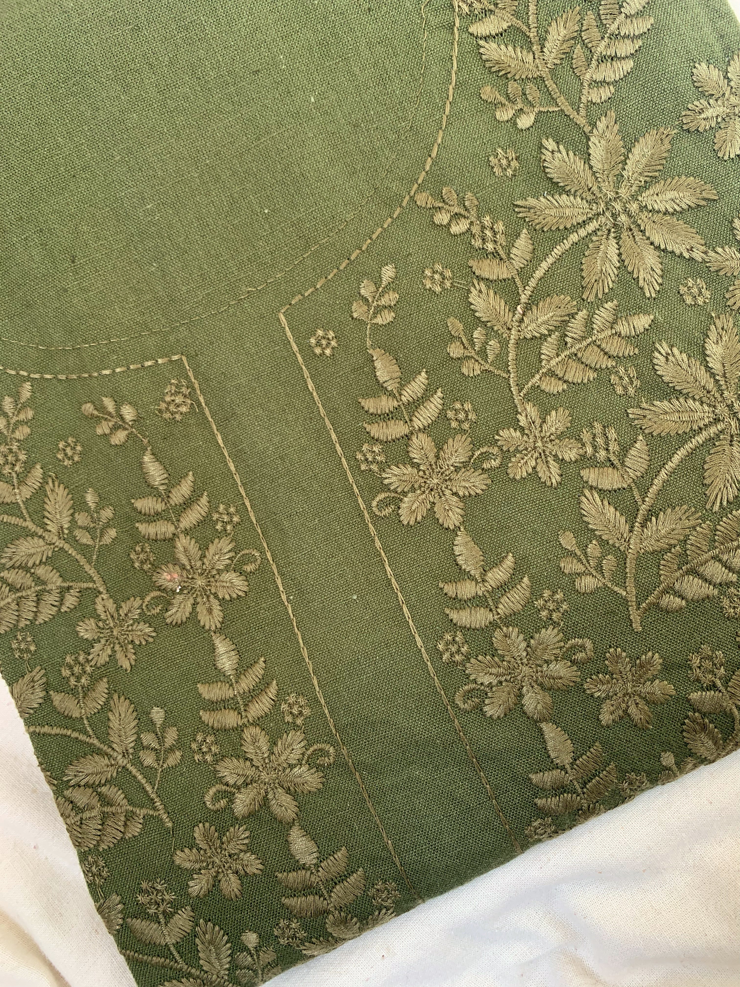 Hand Machine Embroidered Kurta