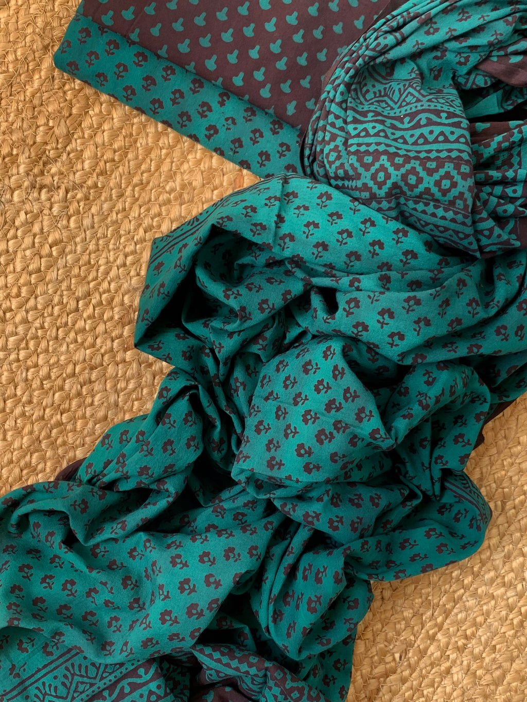 Natural Dyed Bagh Block Print Cotton Suit