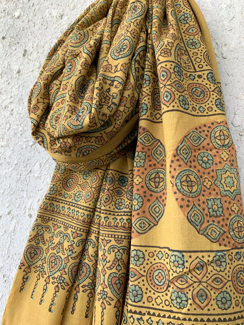 Handblock Ajrakh Dupatta
