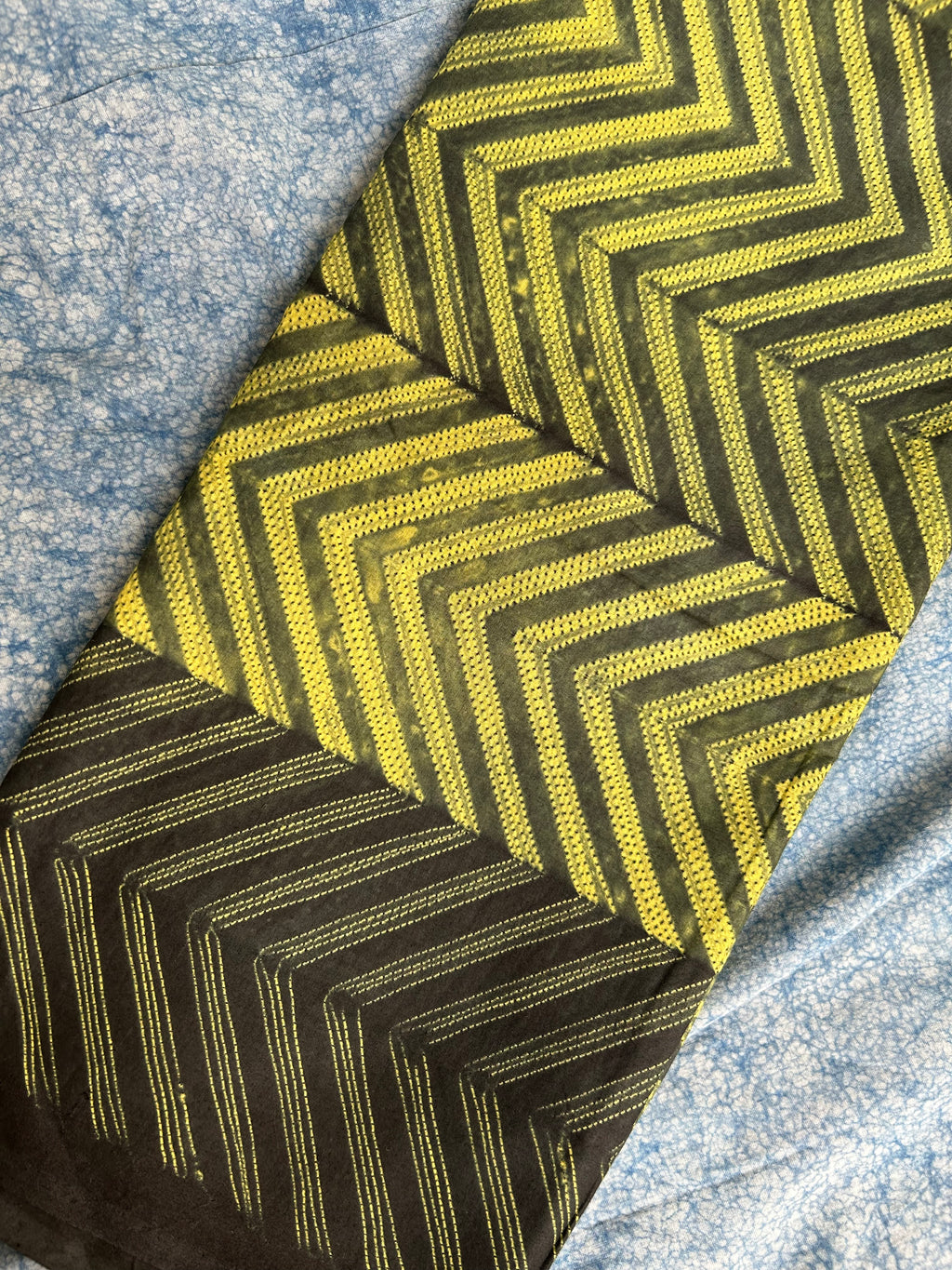 Hand done shibori Cotton Fabric