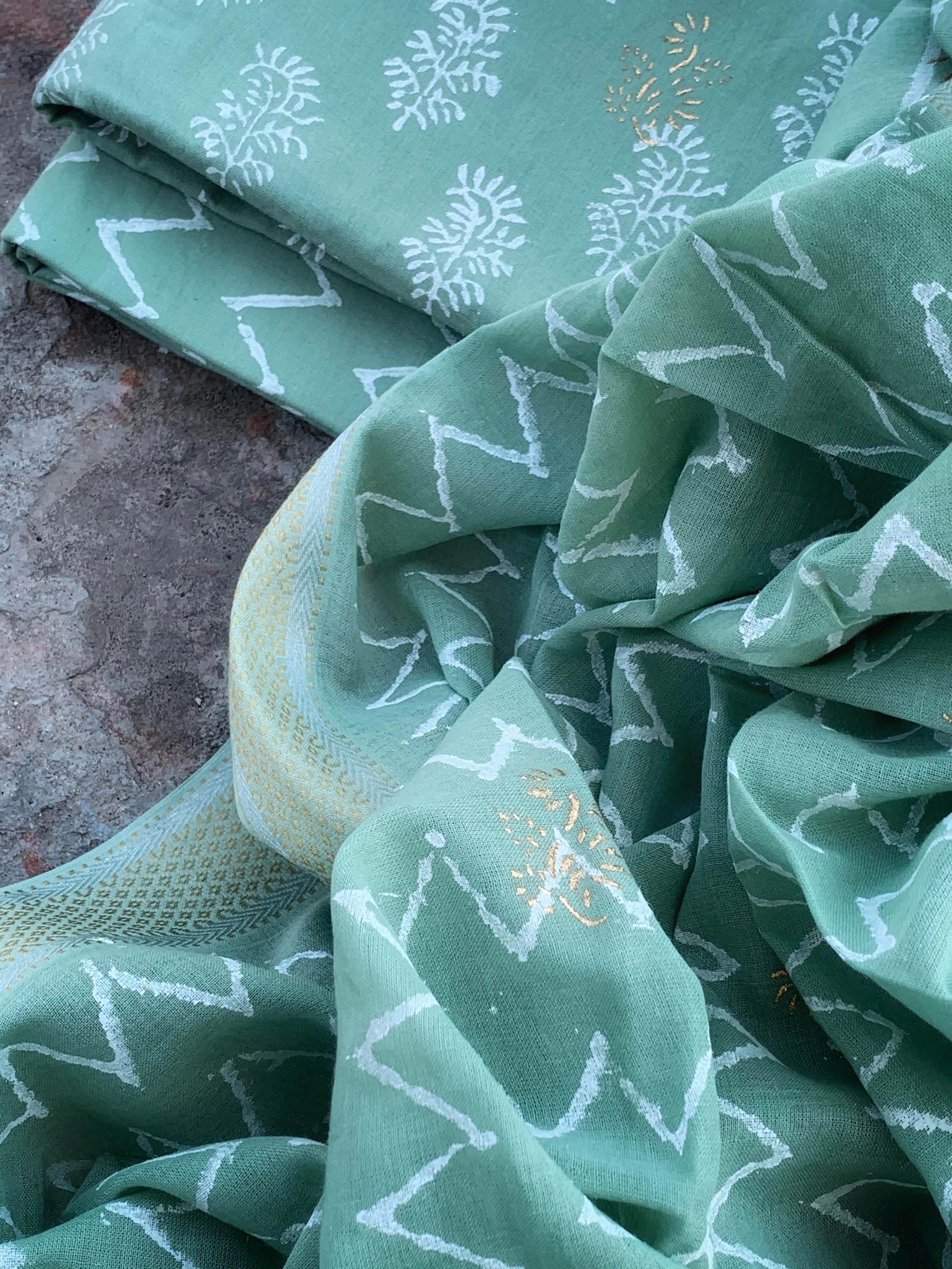 Handblock Cotton Suit
