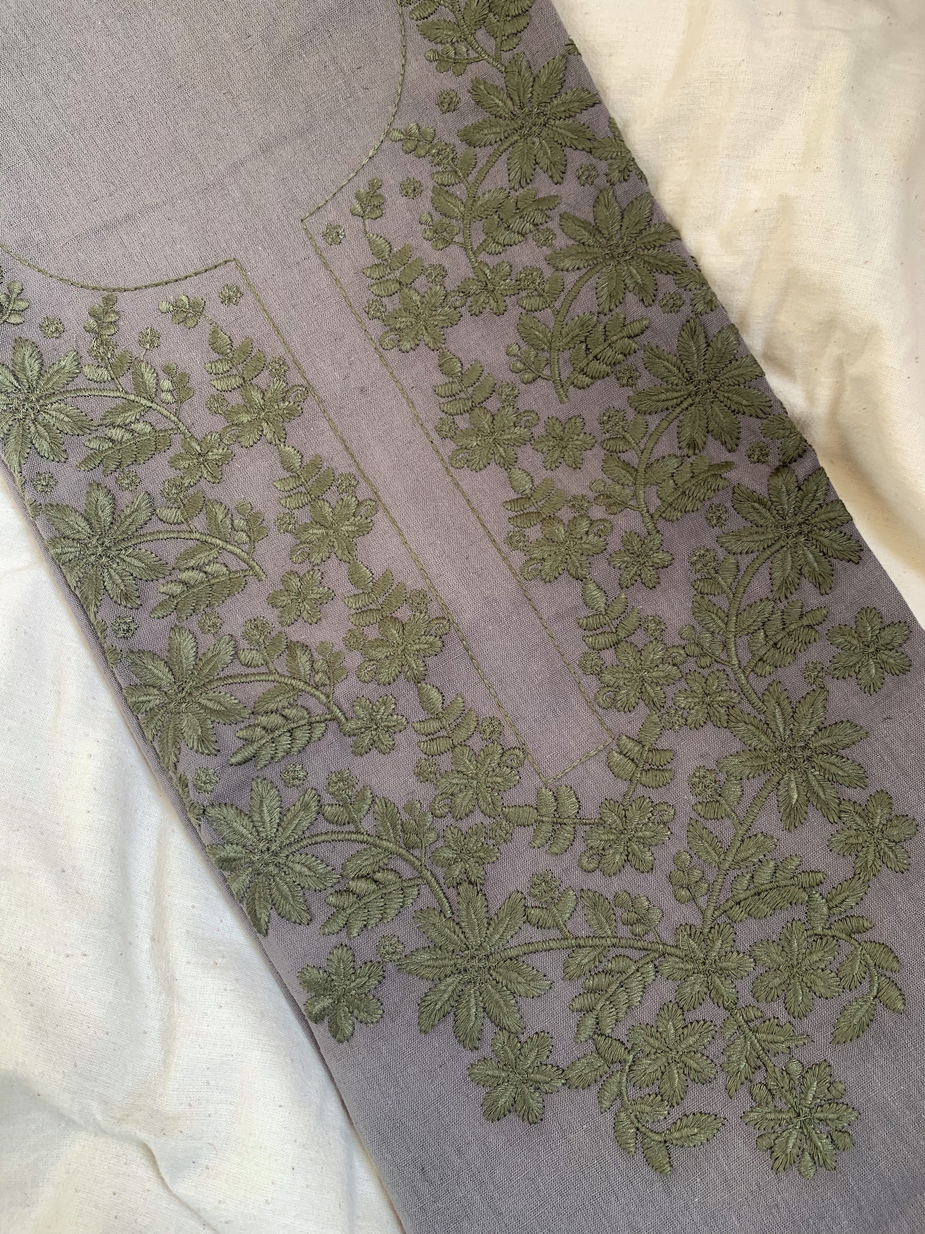 Hand Machine Embroidered Kurta