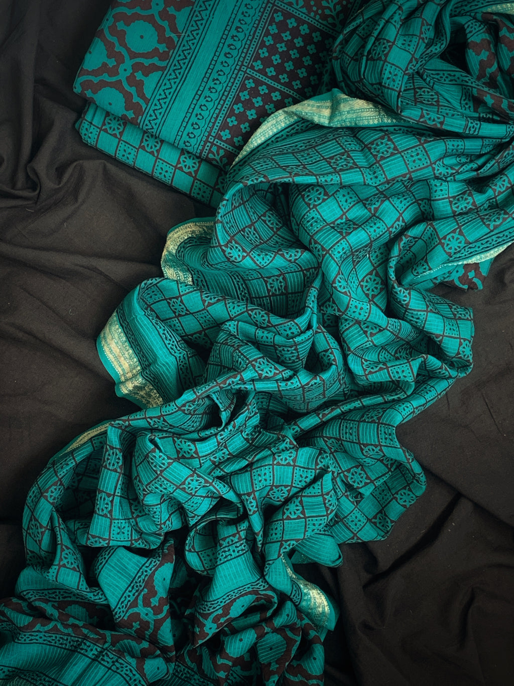 Handblock Maheshwari Bagh Suit