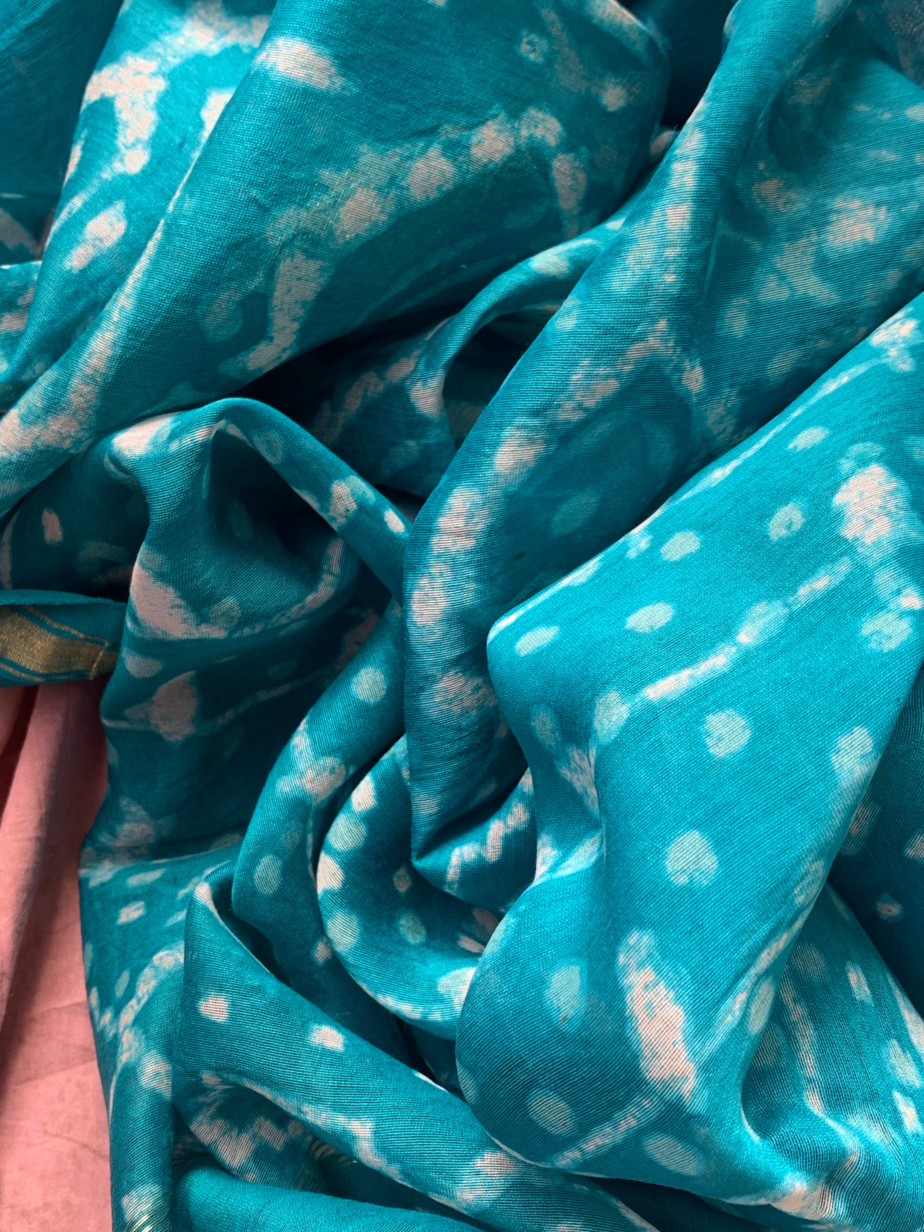 Handblock Chanderi Suit
