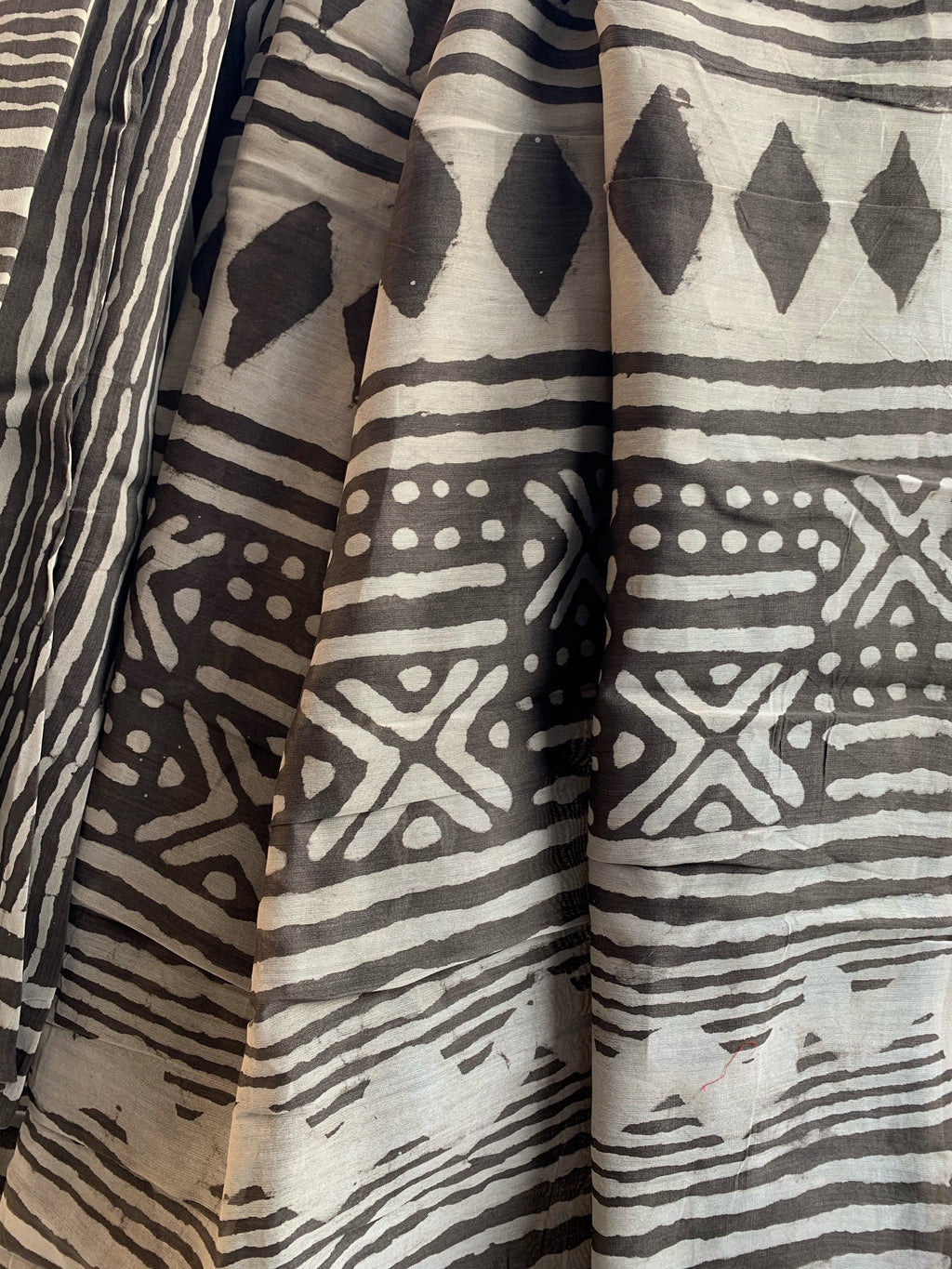 Handblock Printed Chanderi Saree