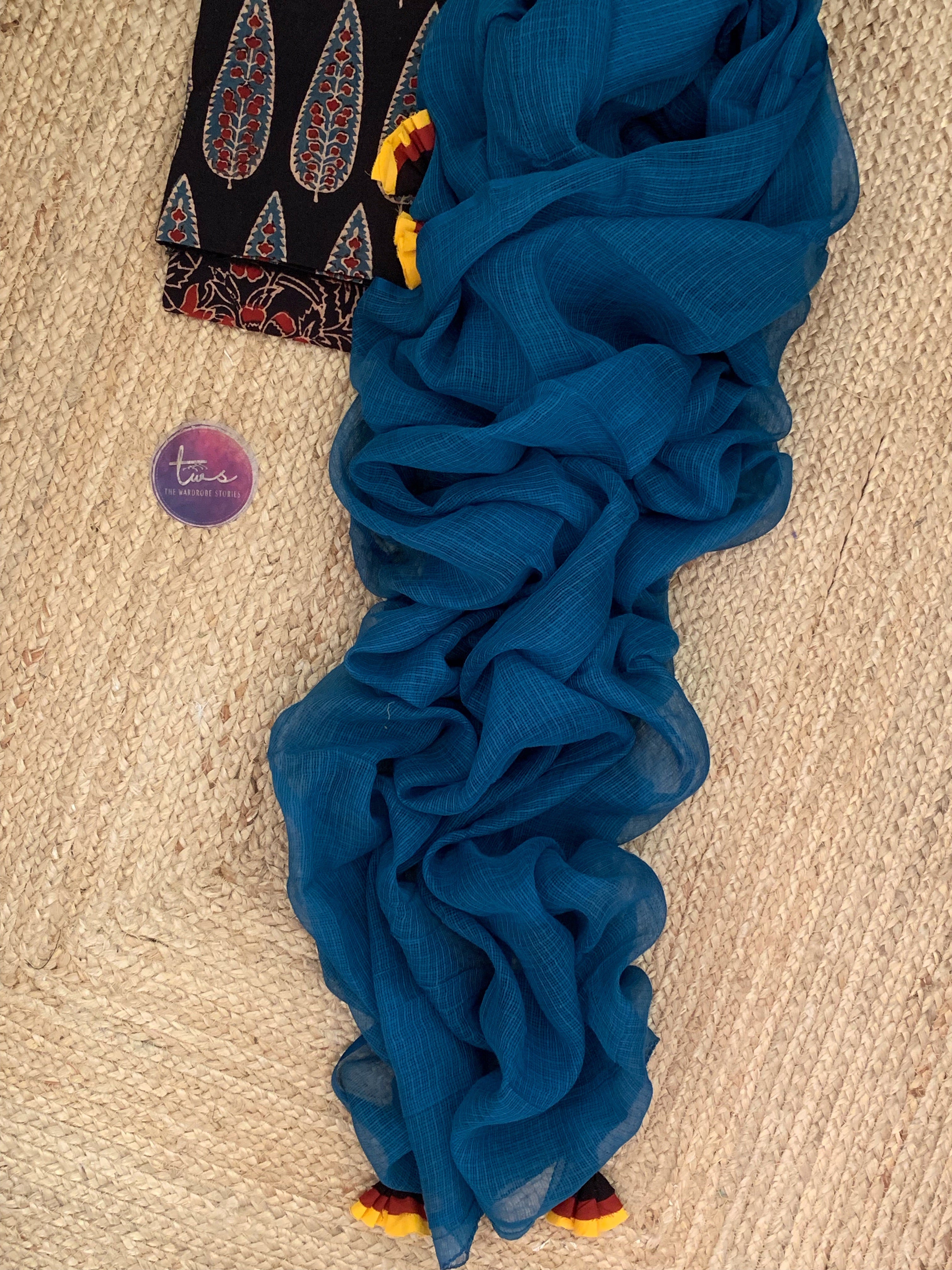 Handblock Ajrakh Cotton Kota Suit