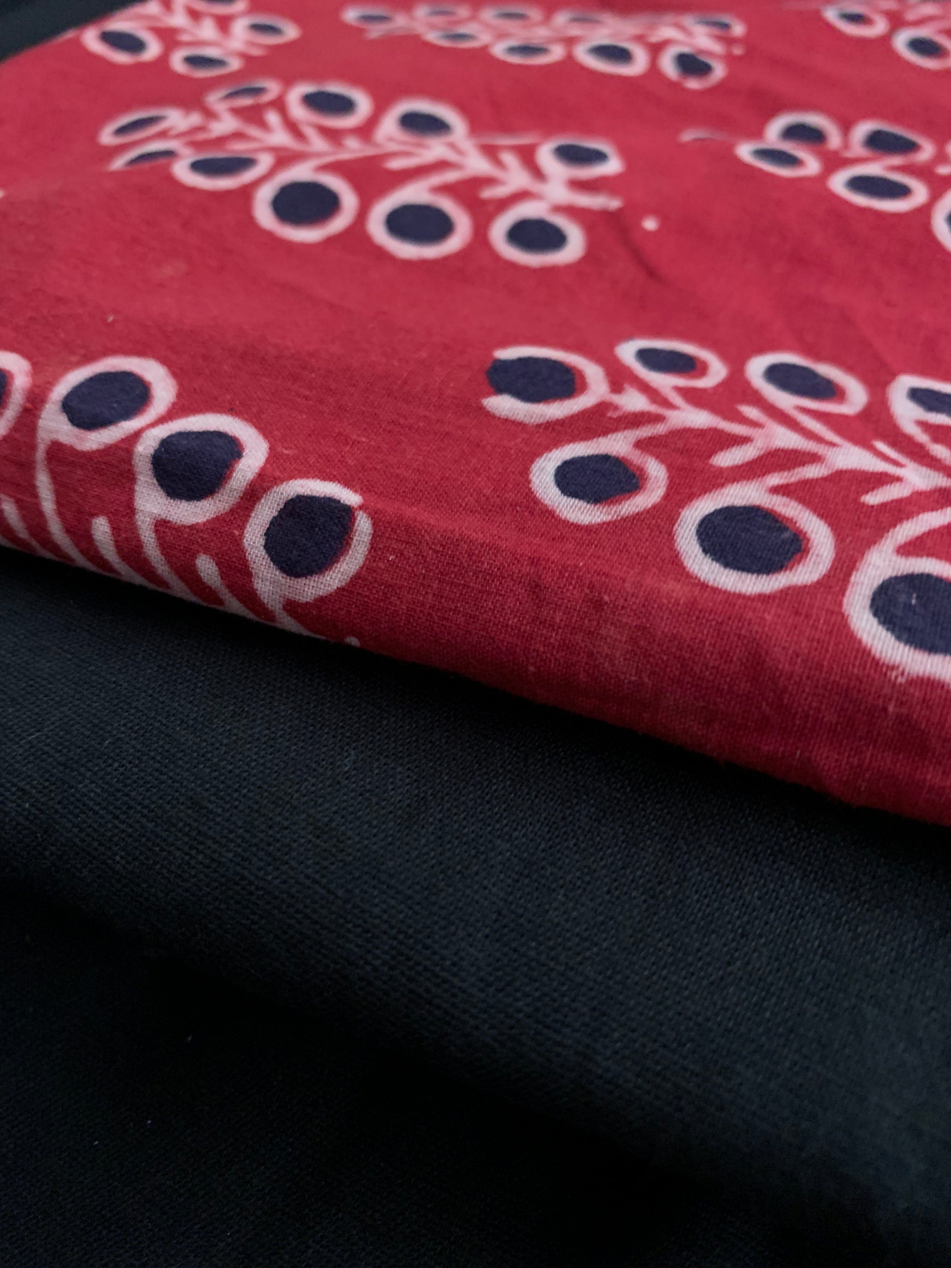 Handblock Cotton Kurta Bottom Set