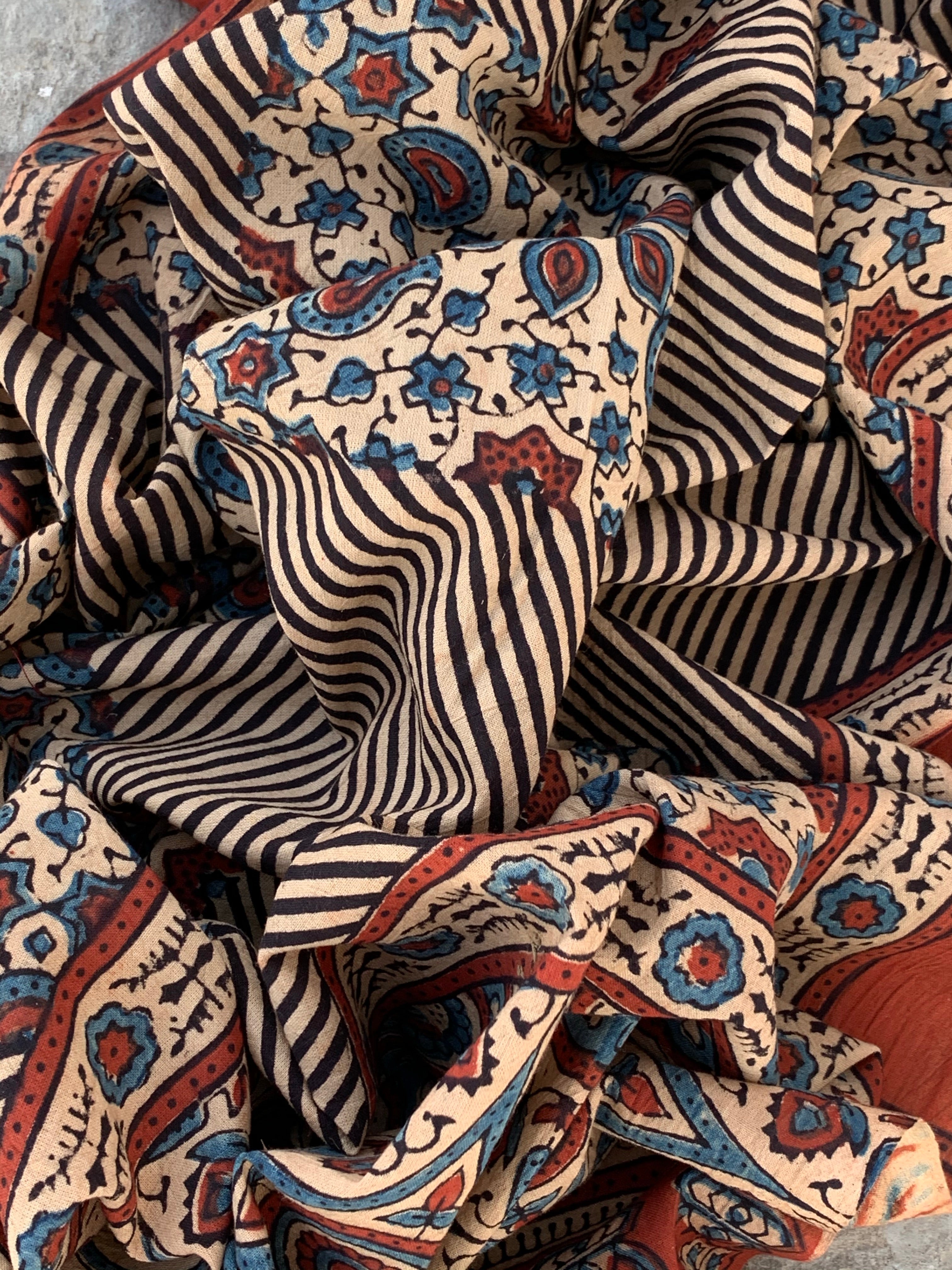Handblock Ajrakh Dupatta