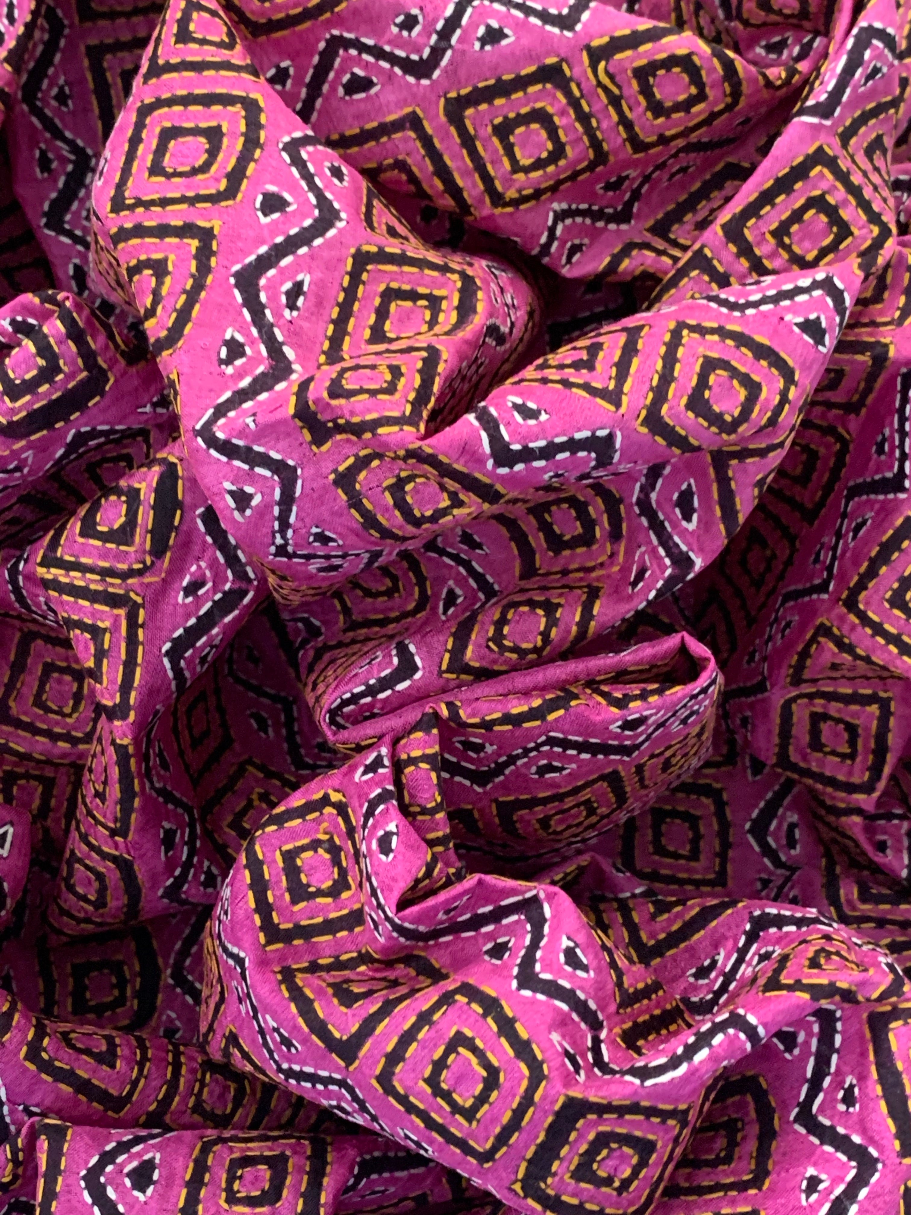 Handcrafted Kantha Cotton Silk Dupatta
